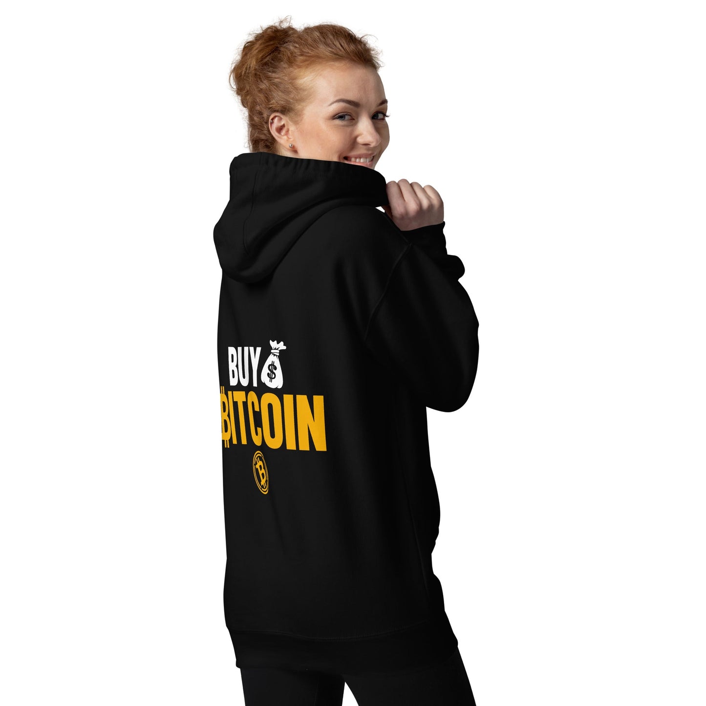 Buy Bitcoin Unisex Hoodie ( Back Print ) by DarkByteGear