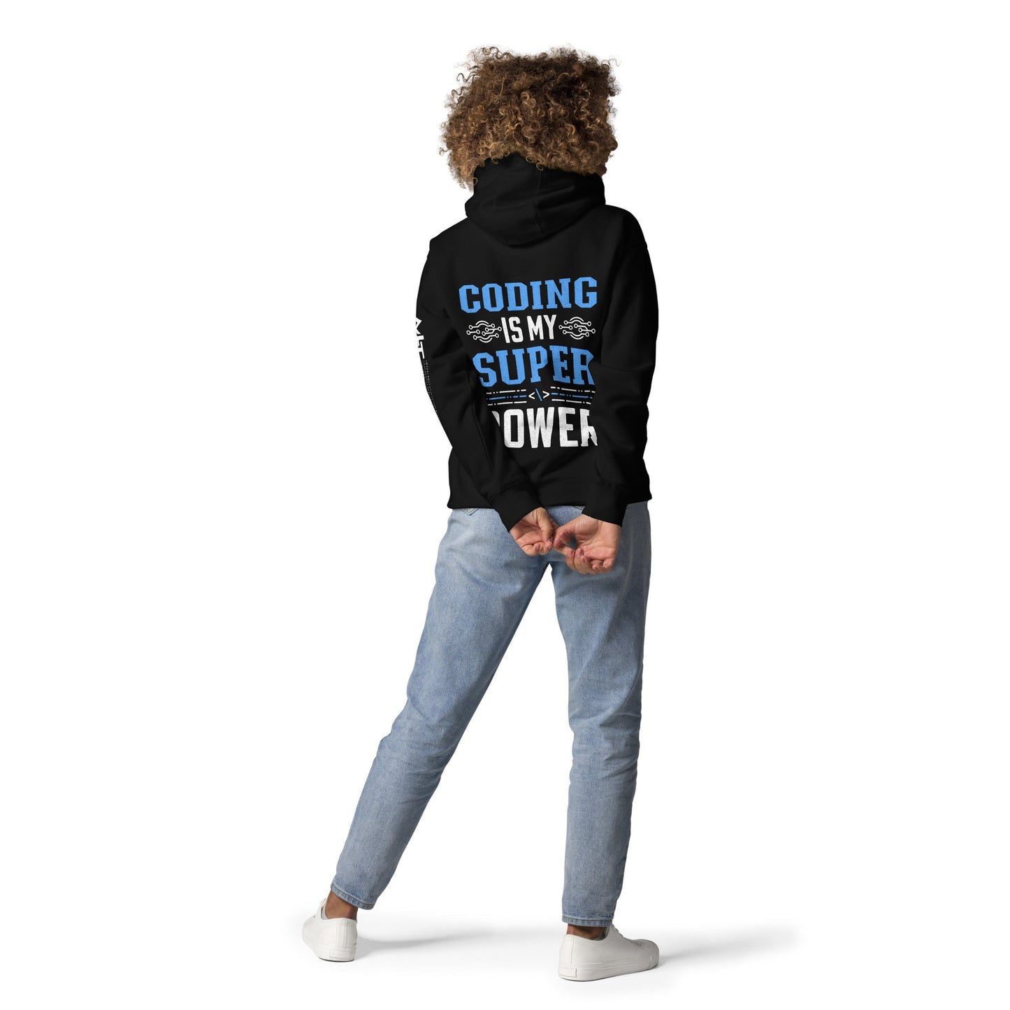 Coding is My Super Power Unisex Hoodie( Back Print ) by DarkByteGear