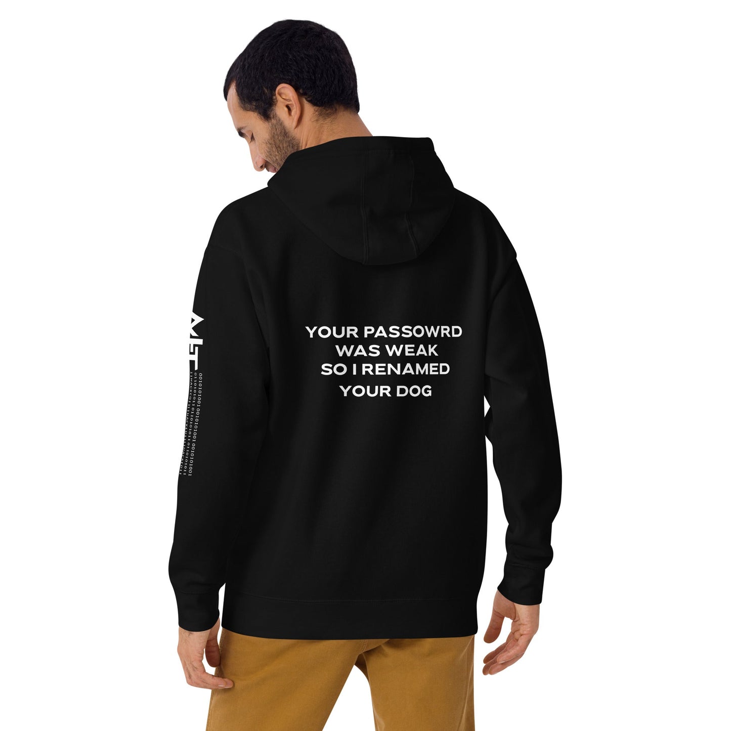 Your Password was Weak - V1 Unisex Hoodie ( Back Print ) by DarkByteGear