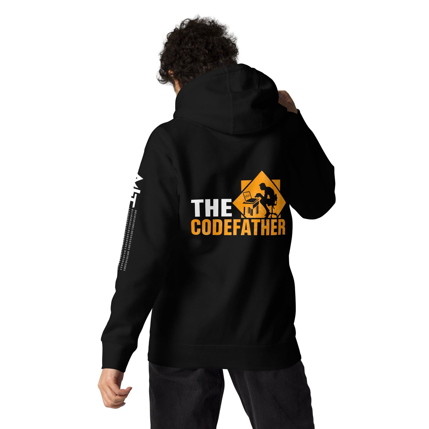 The Code Father Unisex Hoodie ( Back Print ) by DarkByteGear