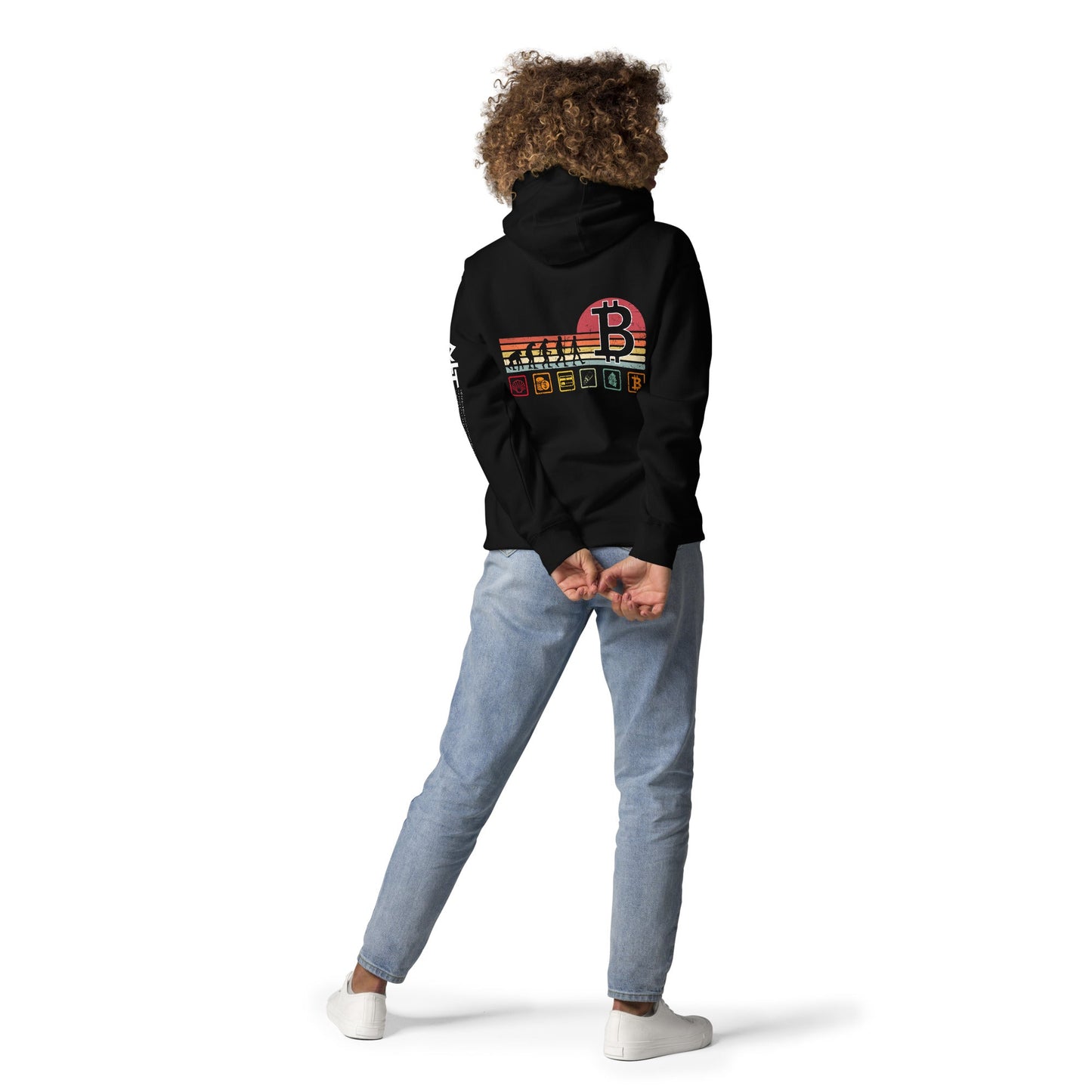 Bitcoin Evolution - Unisex Hoodie ( Back Print ) by DarkByteGear