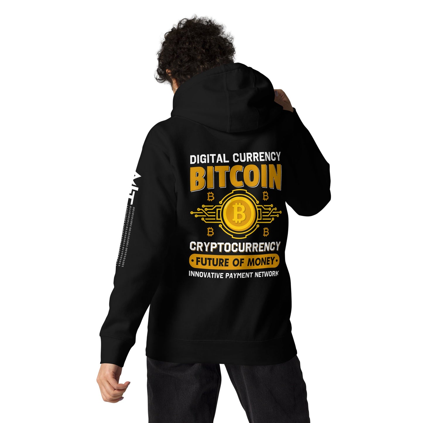 Bitcoin: Future of Money - Unisex Hoodie ( Back Print ) by DarkByteGear