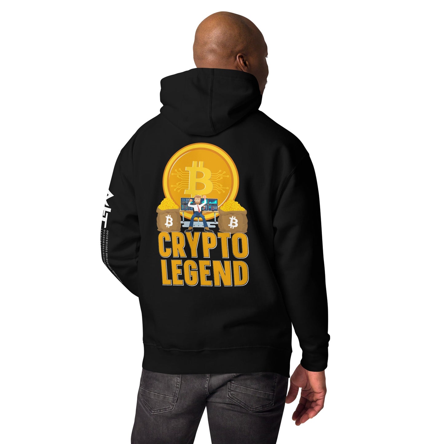 Bitcoin Legend - Unisex Hoodie ( Back Print ) by DarkByteGear