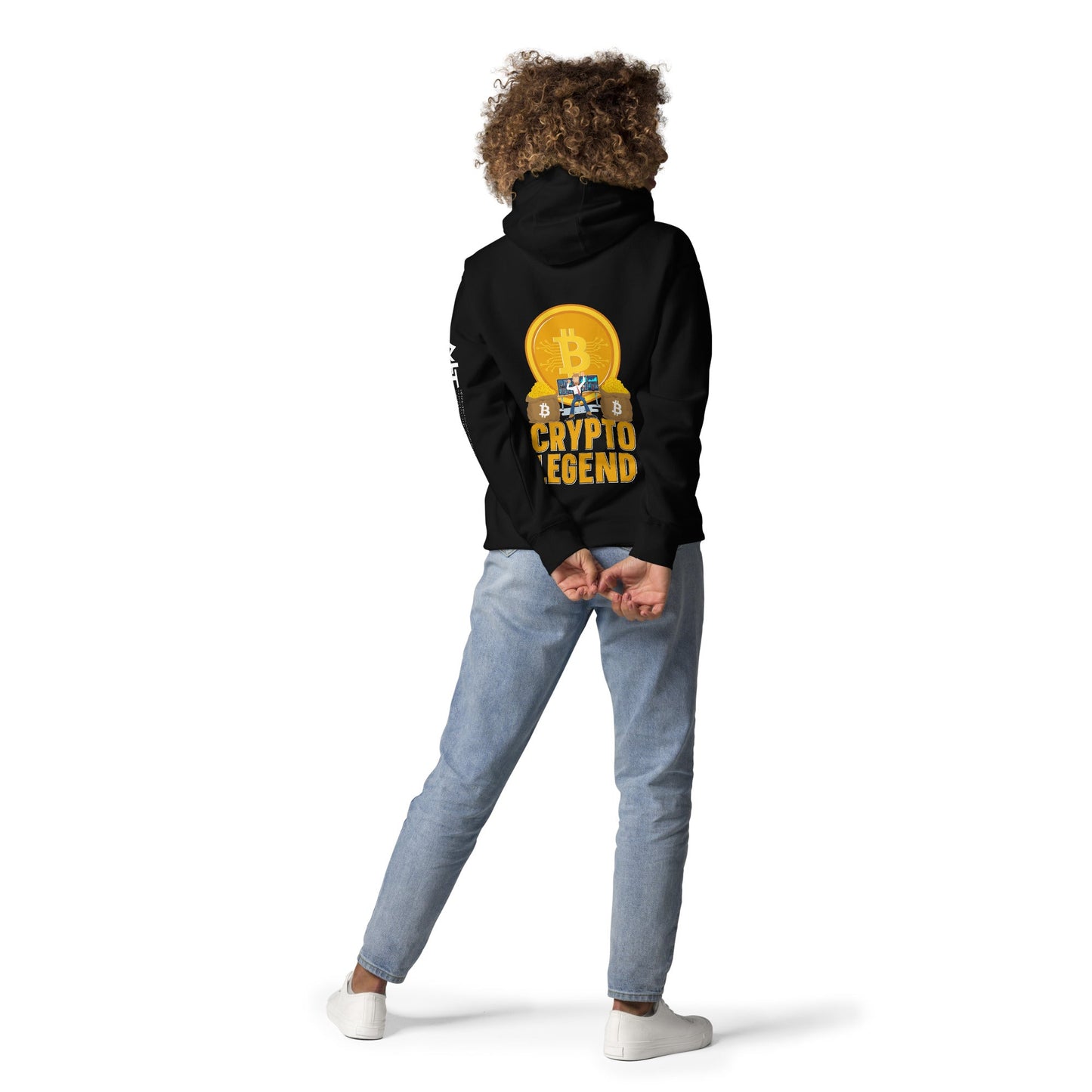 Bitcoin Legend - Unisex Hoodie ( Back Print ) by DarkByteGear