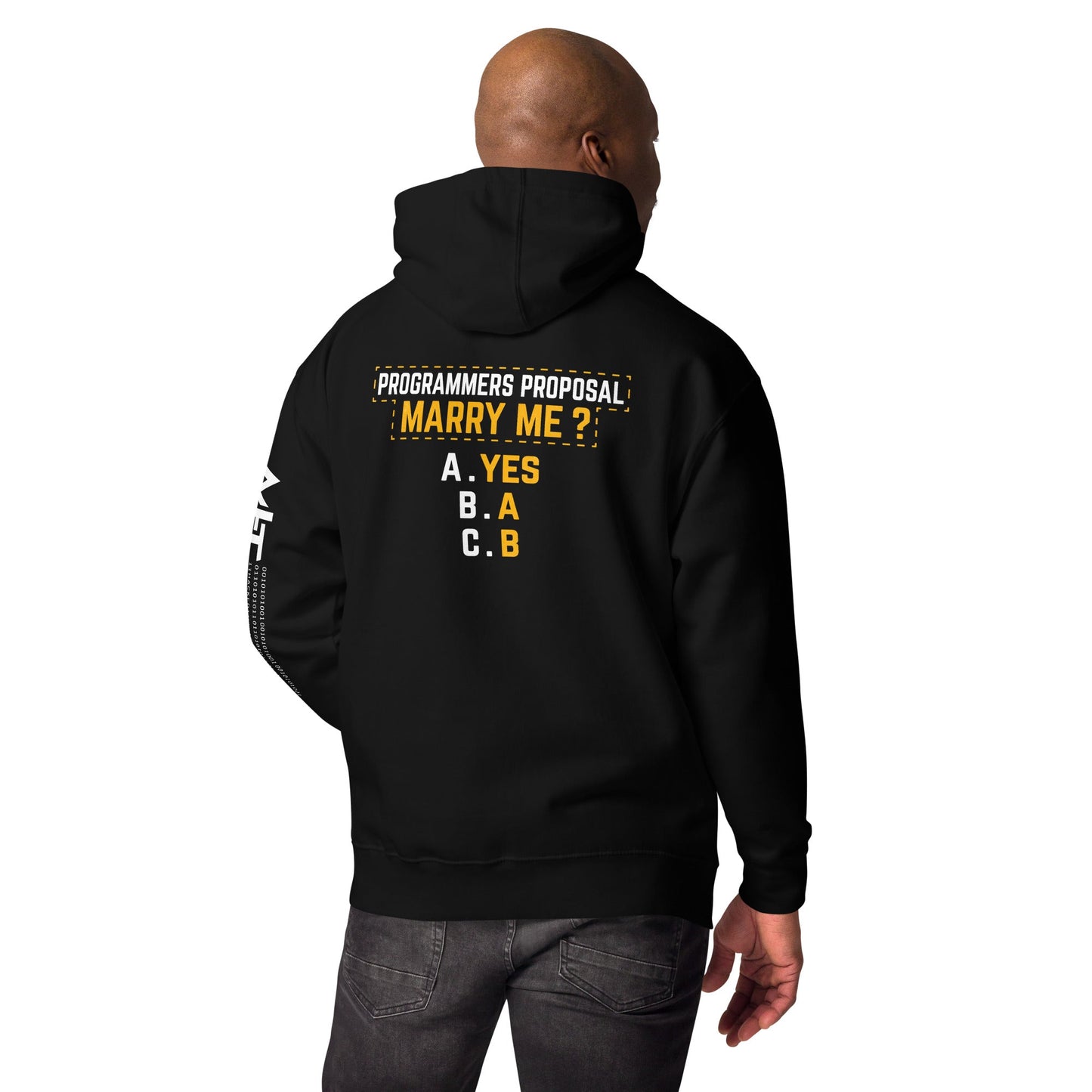 Programmers' Proposal - Unisex Hoodie ( Back Print ) by DarkByteGear
