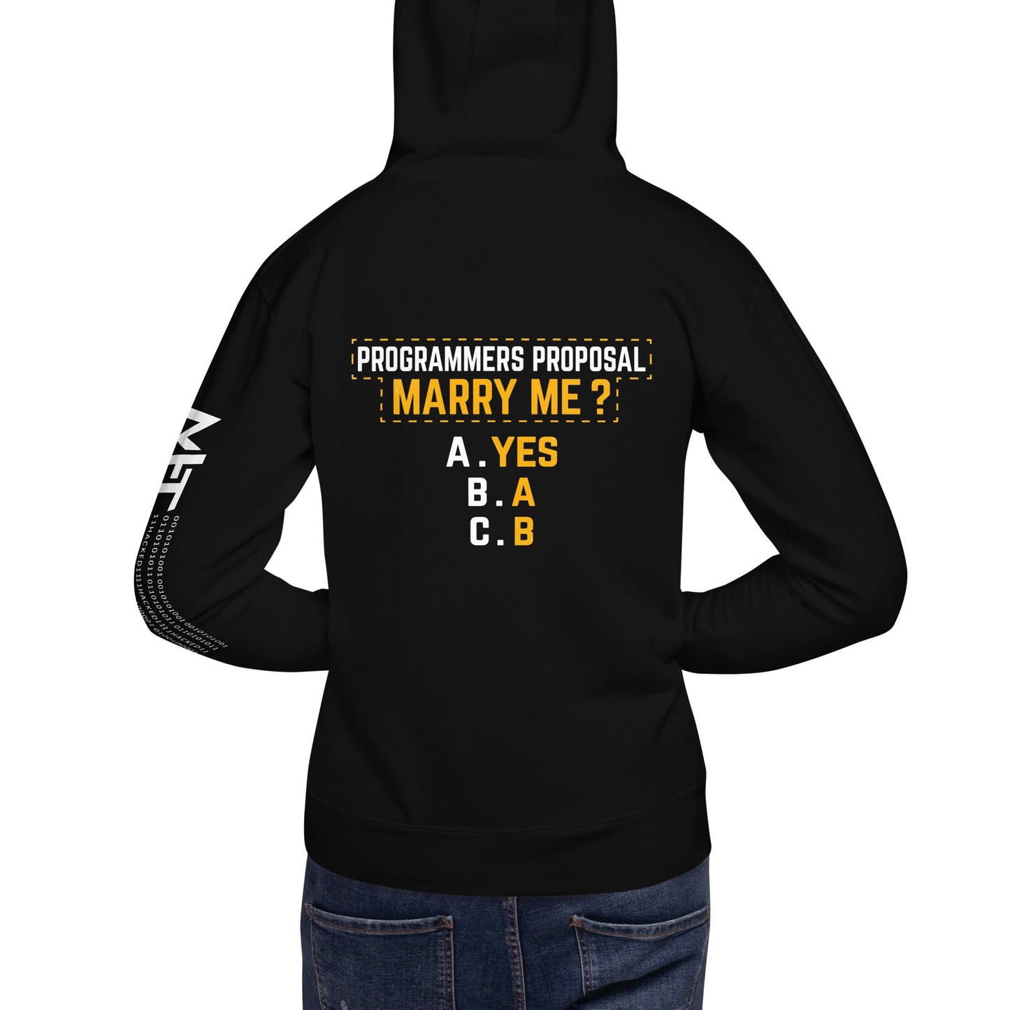 Programmers' Proposal - Unisex Hoodie ( Back Print ) by DarkByteGear