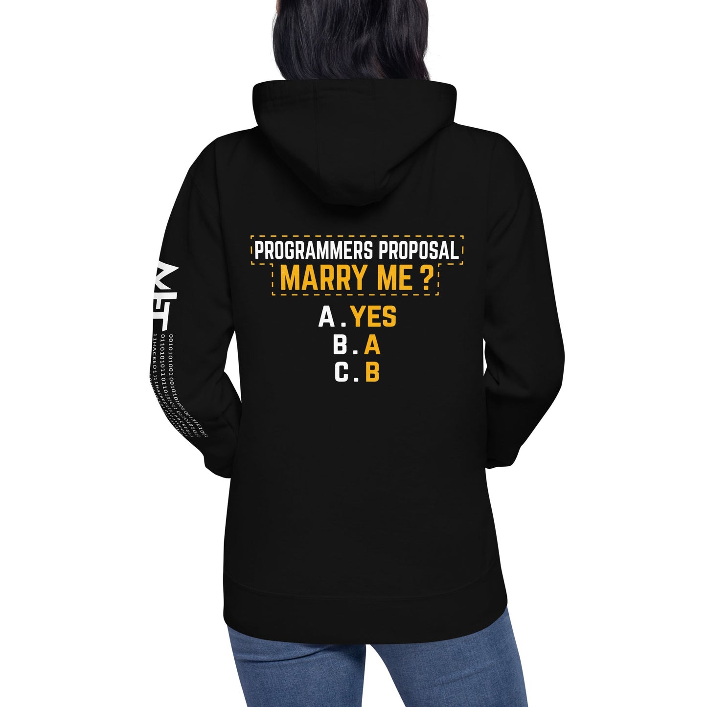 Programmers' Proposal - Unisex Hoodie ( Back Print ) by DarkByteGear
