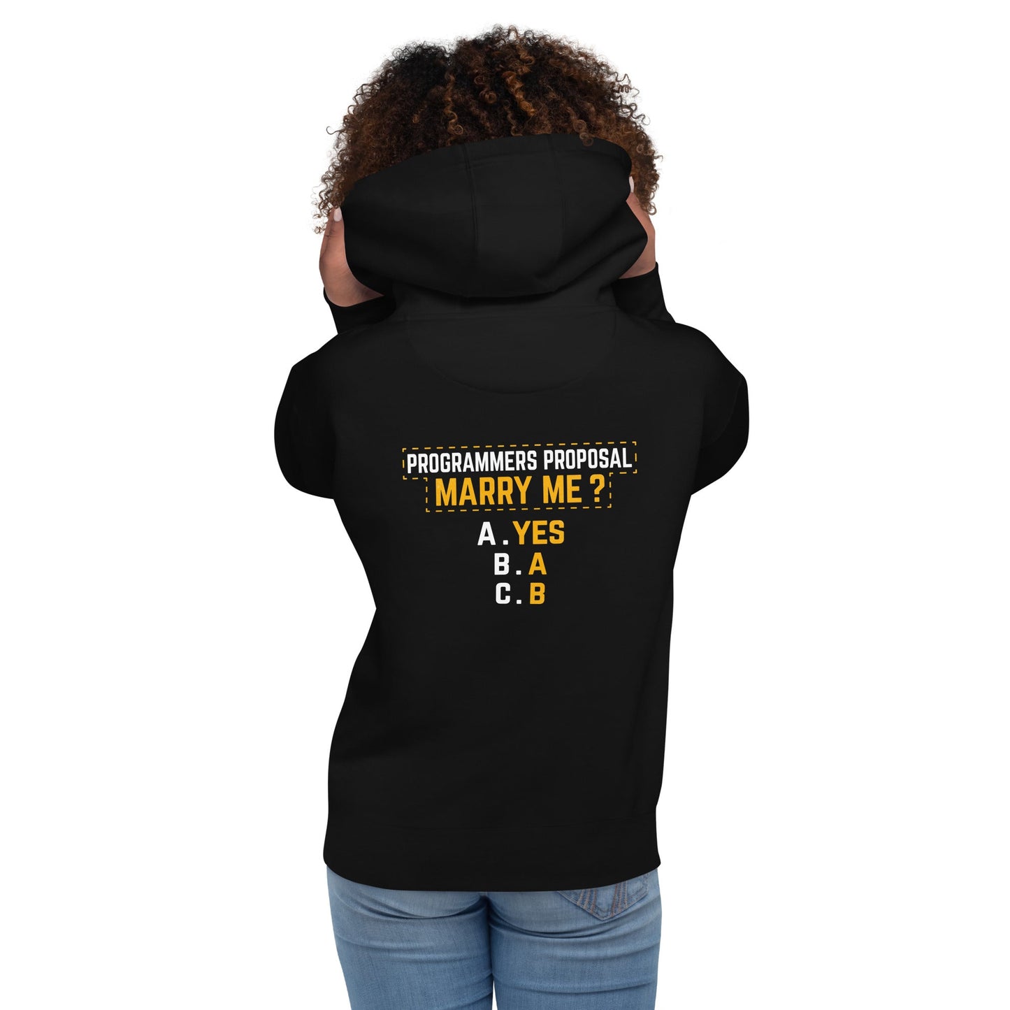 Programmers' Proposal - Unisex Hoodie ( Back Print ) by DarkByteGear