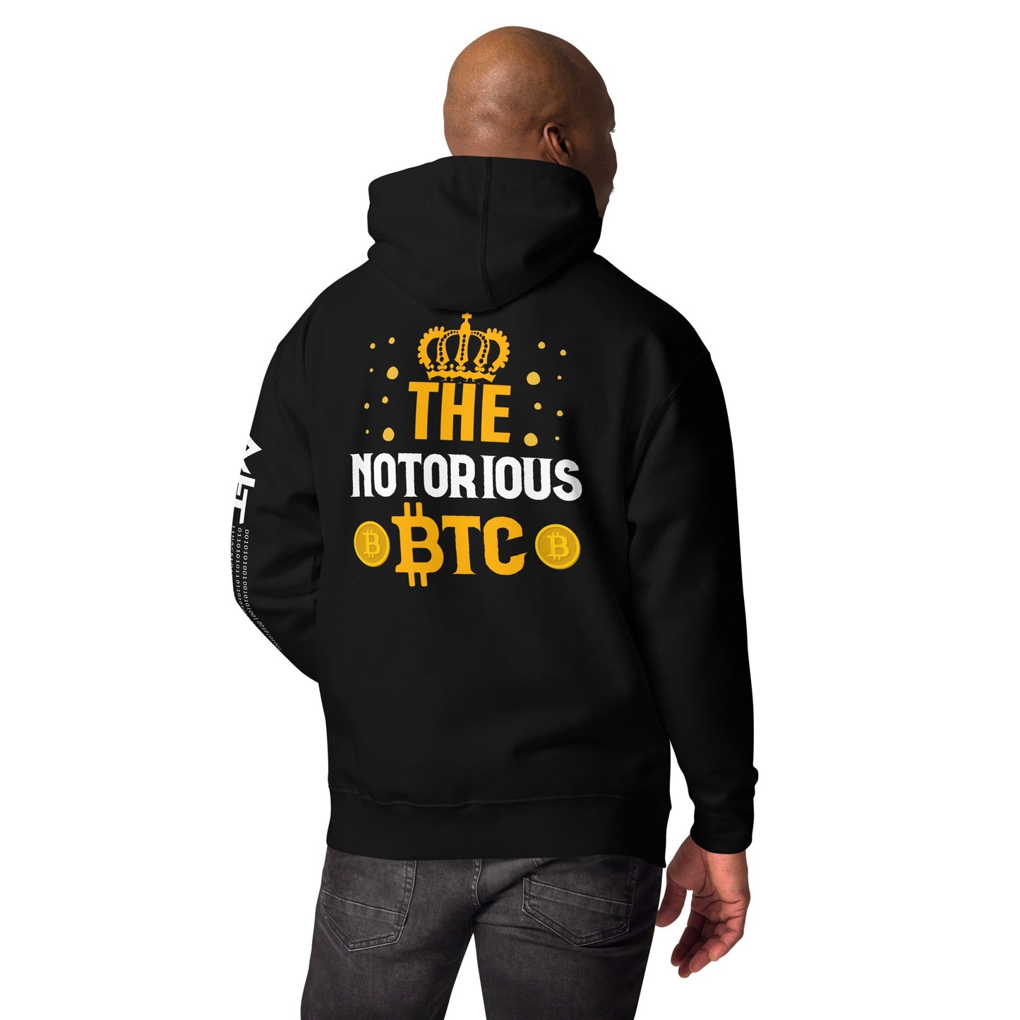 The Notorious Bitcoin - Unisex Hoodie ( Back Print ) by DarkByteGear