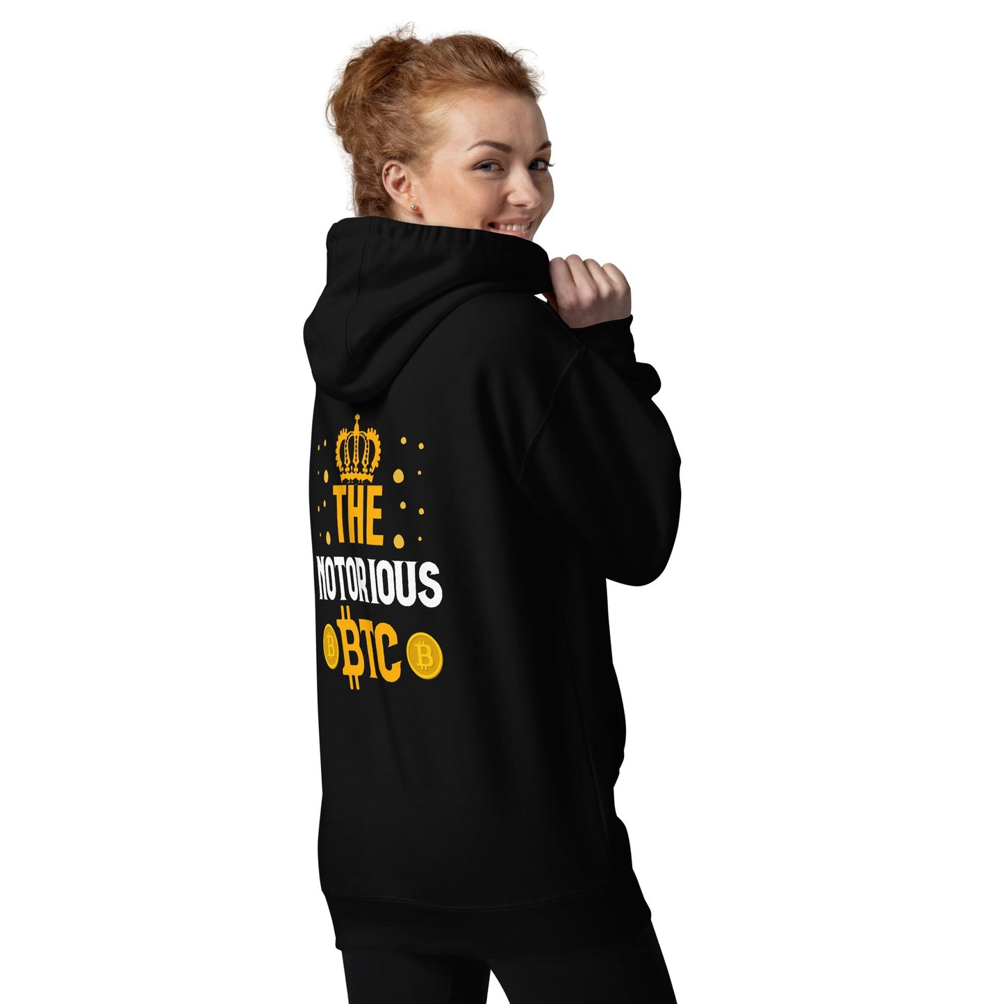 The Notorious Bitcoin - Unisex Hoodie ( Back Print ) by DarkByteGear