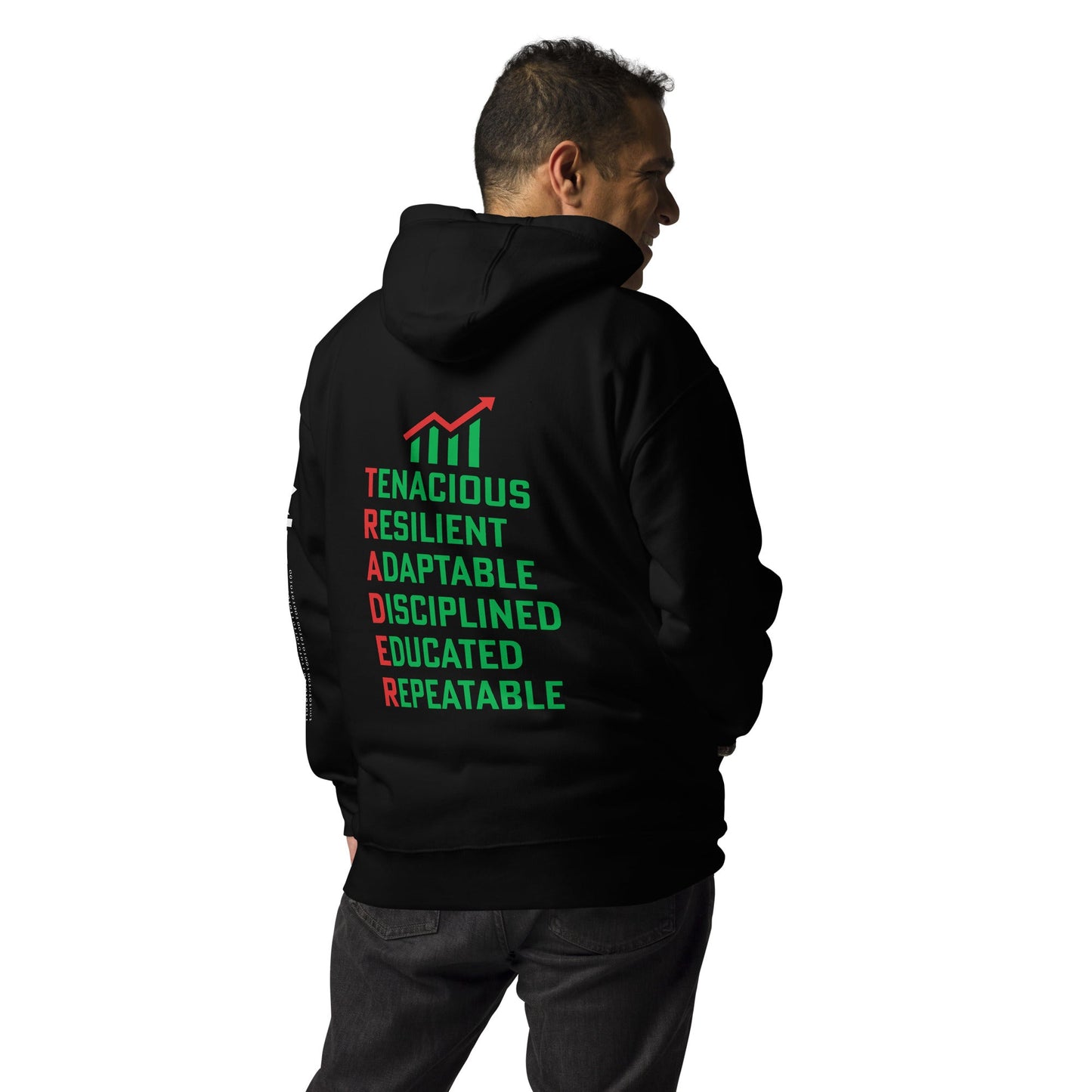 Trader Def: - Unisex Hoodie ( Back Print ) by DarkByteGear