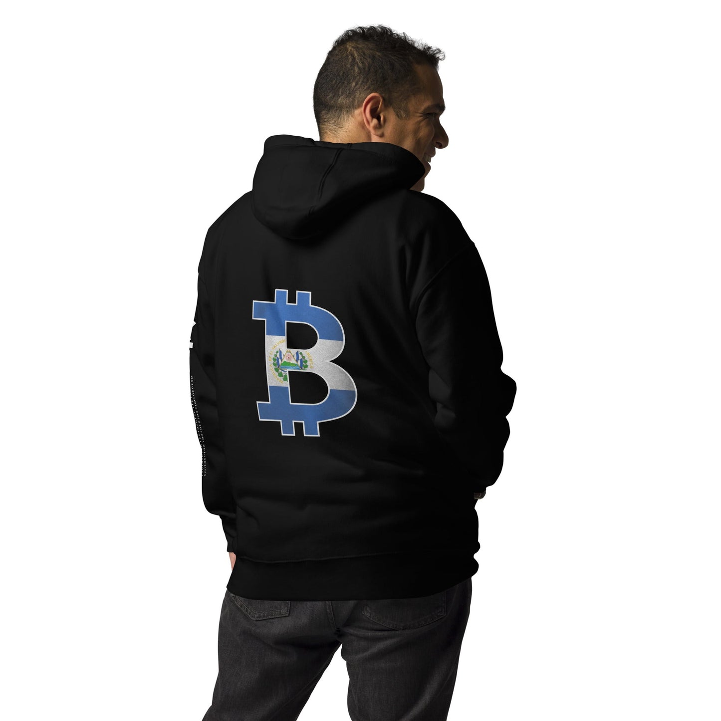 Blue Flag inside Bitcoin - Unisex Hoodie by DarkByteGear