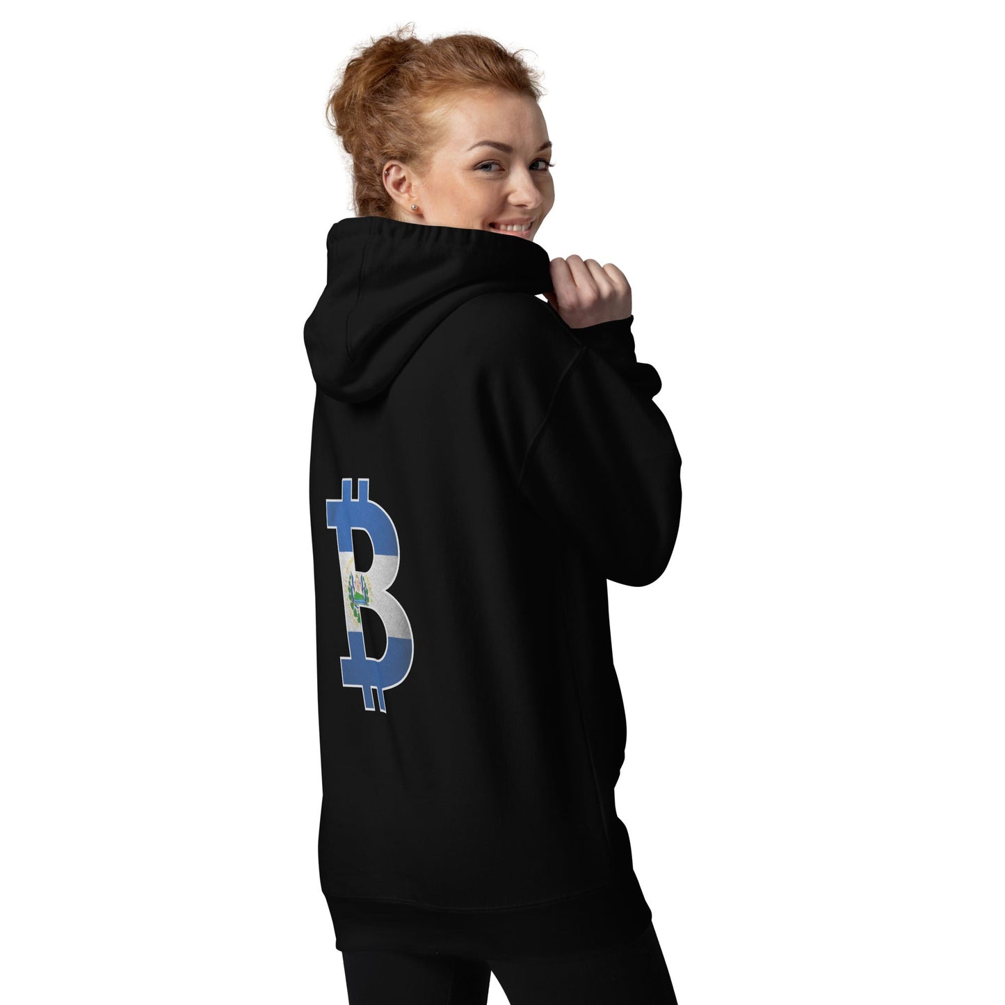 Blue Flag inside Bitcoin - Unisex Hoodie by DarkByteGear