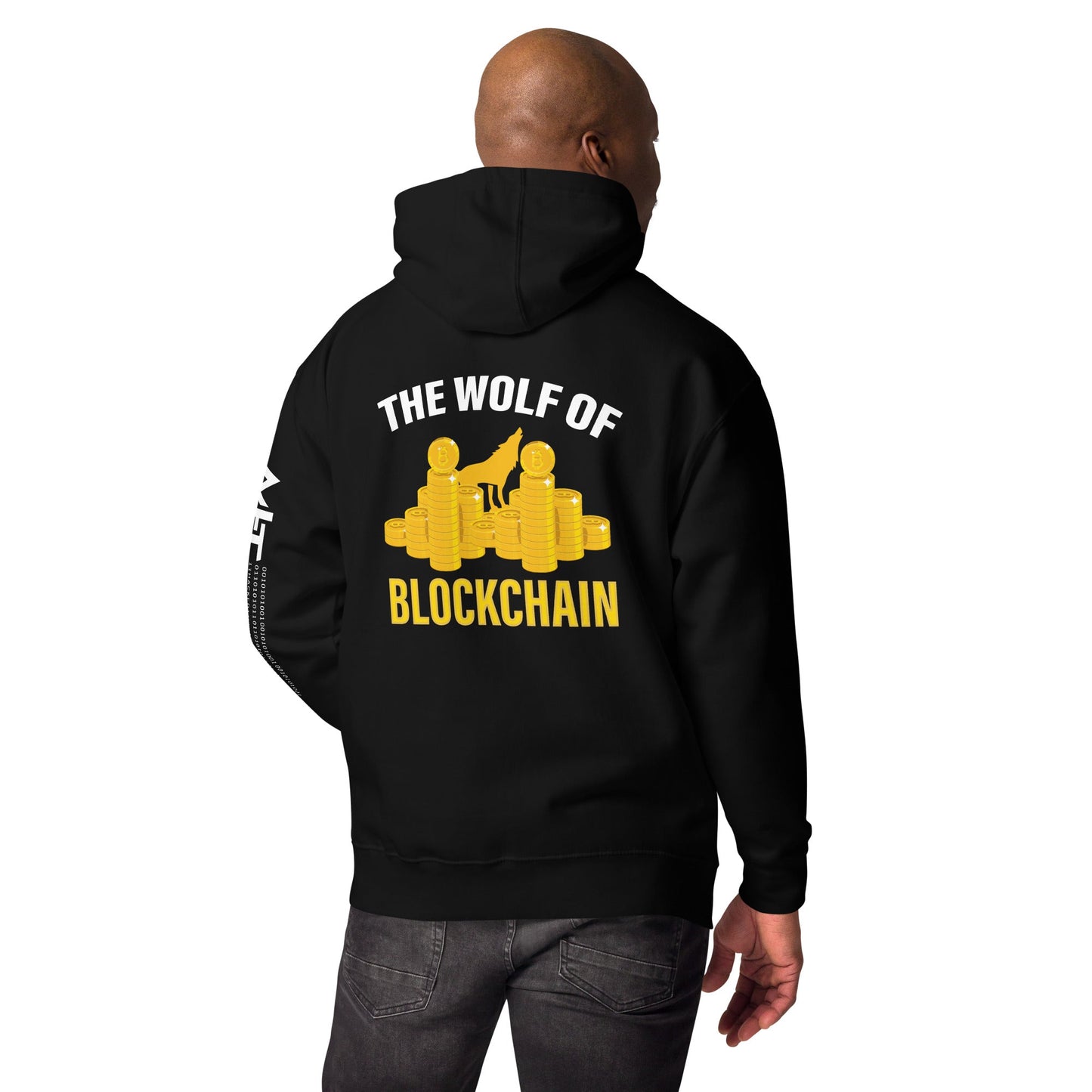The Wolf of Blockchain - Unisex Hoodie ( Back Print ) by DarkByteGear