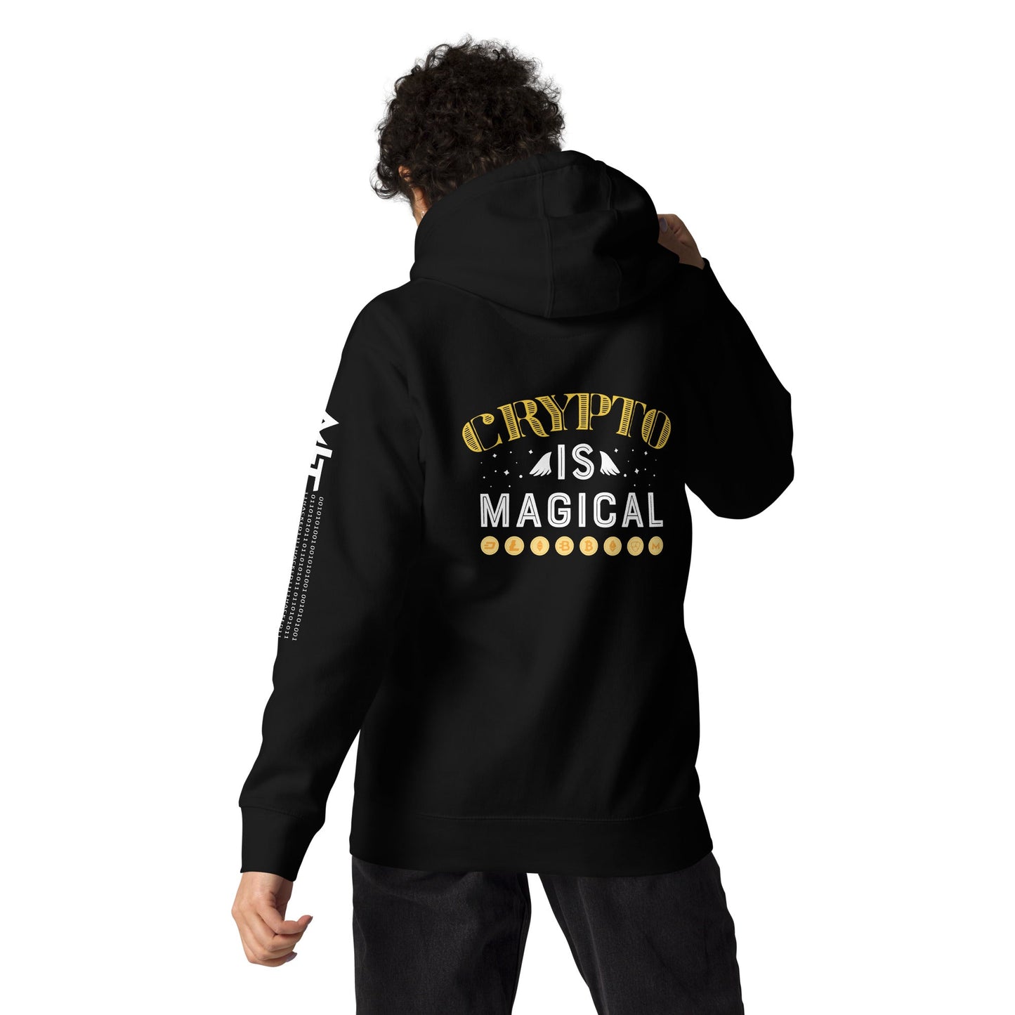 Crypto is Magical Unisex Hoodie ( Back Print ) by DarkByteGear