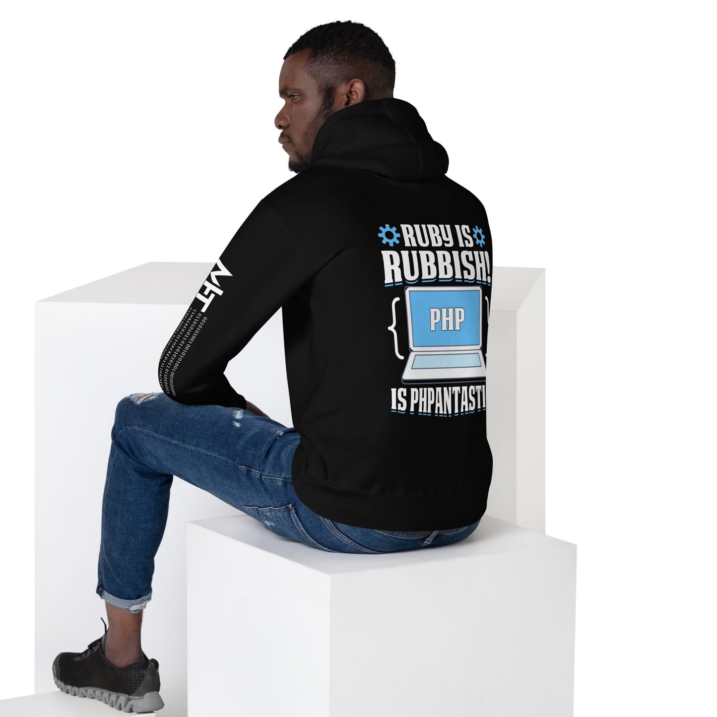 Ruby is Rubbish - Unisex Hoodie ( Back Print ) by DarkByteGear