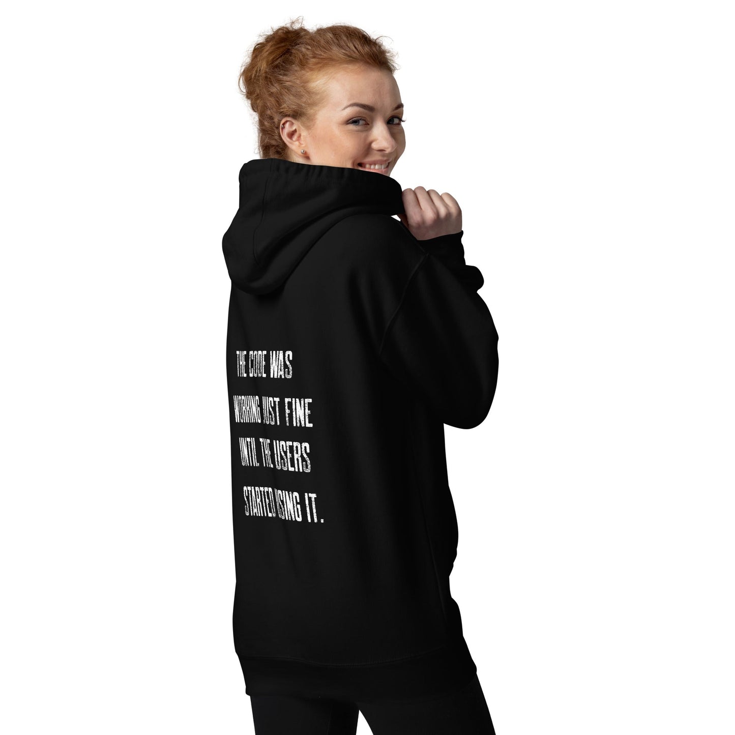 The code was working just fine until the users started using it V2 - Unisex Hoodie ( Back Print ) by DarkByteGear