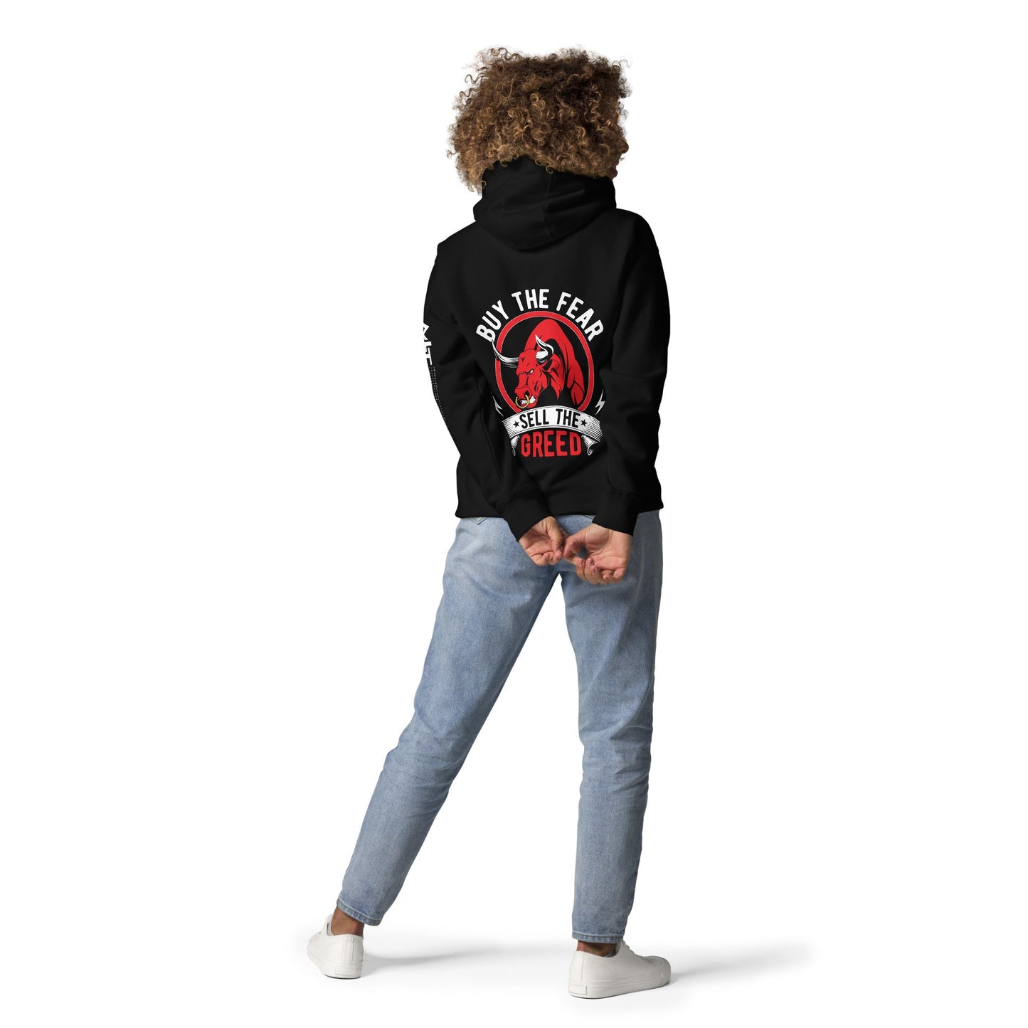 Buy the Fear; Sell the Greed - Unisex Hoodie ( Back Print ) by DarkByteGear