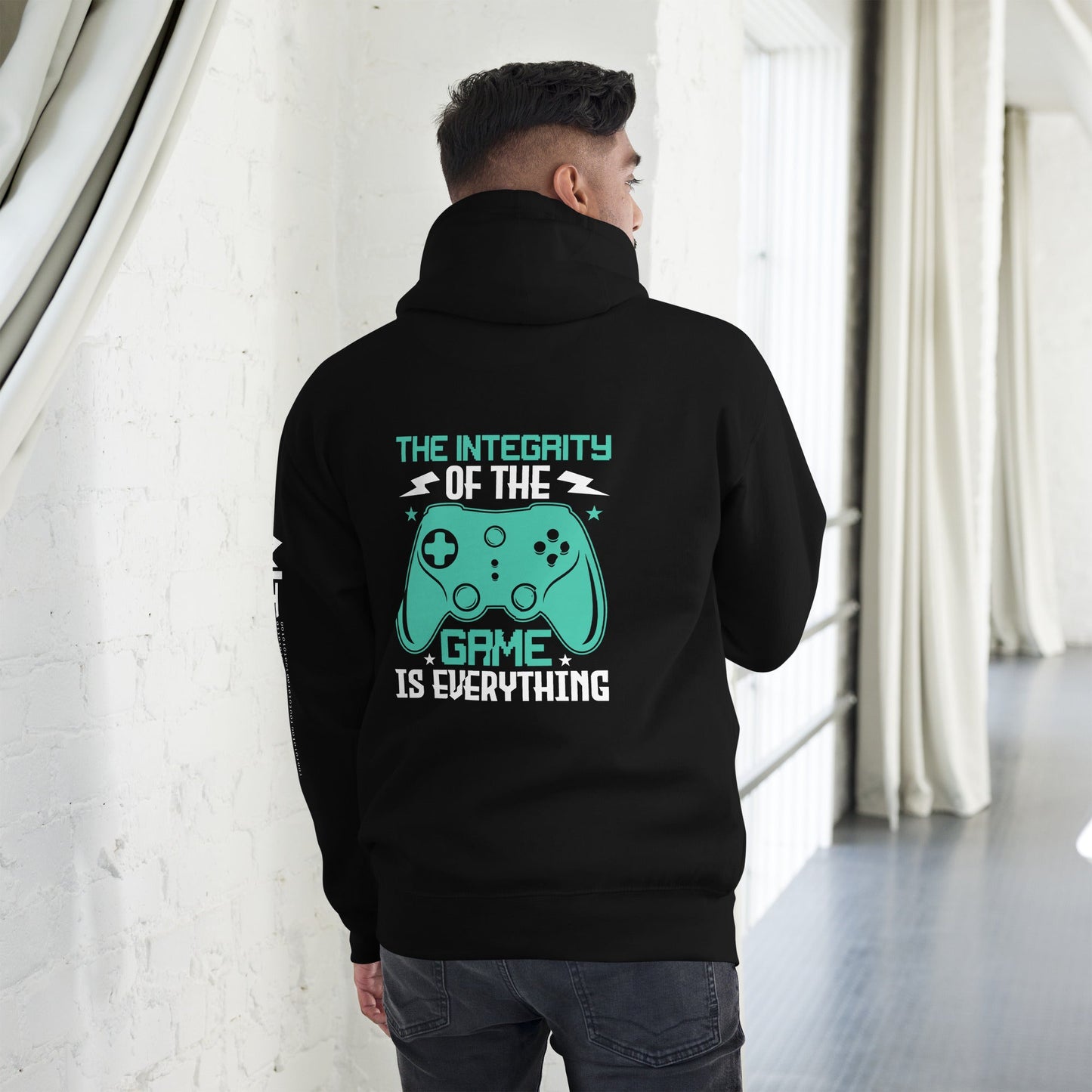 The integrity of the Game is Everything (Swarna) - Unisex Hoodie ( Back Print ) by DarkByteGear