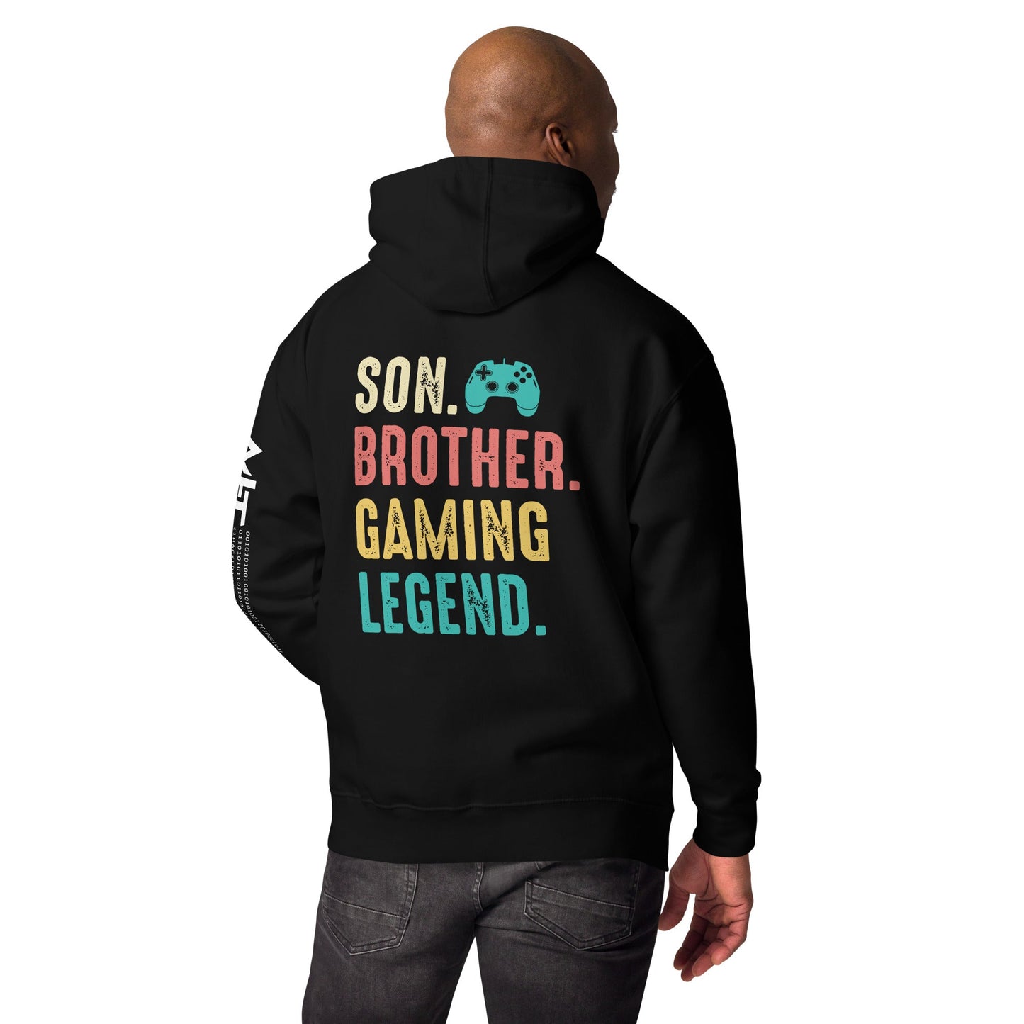 Son Brother Gaming Legend - Unisex Hoodie ( Back Print ) by DarkByteGear