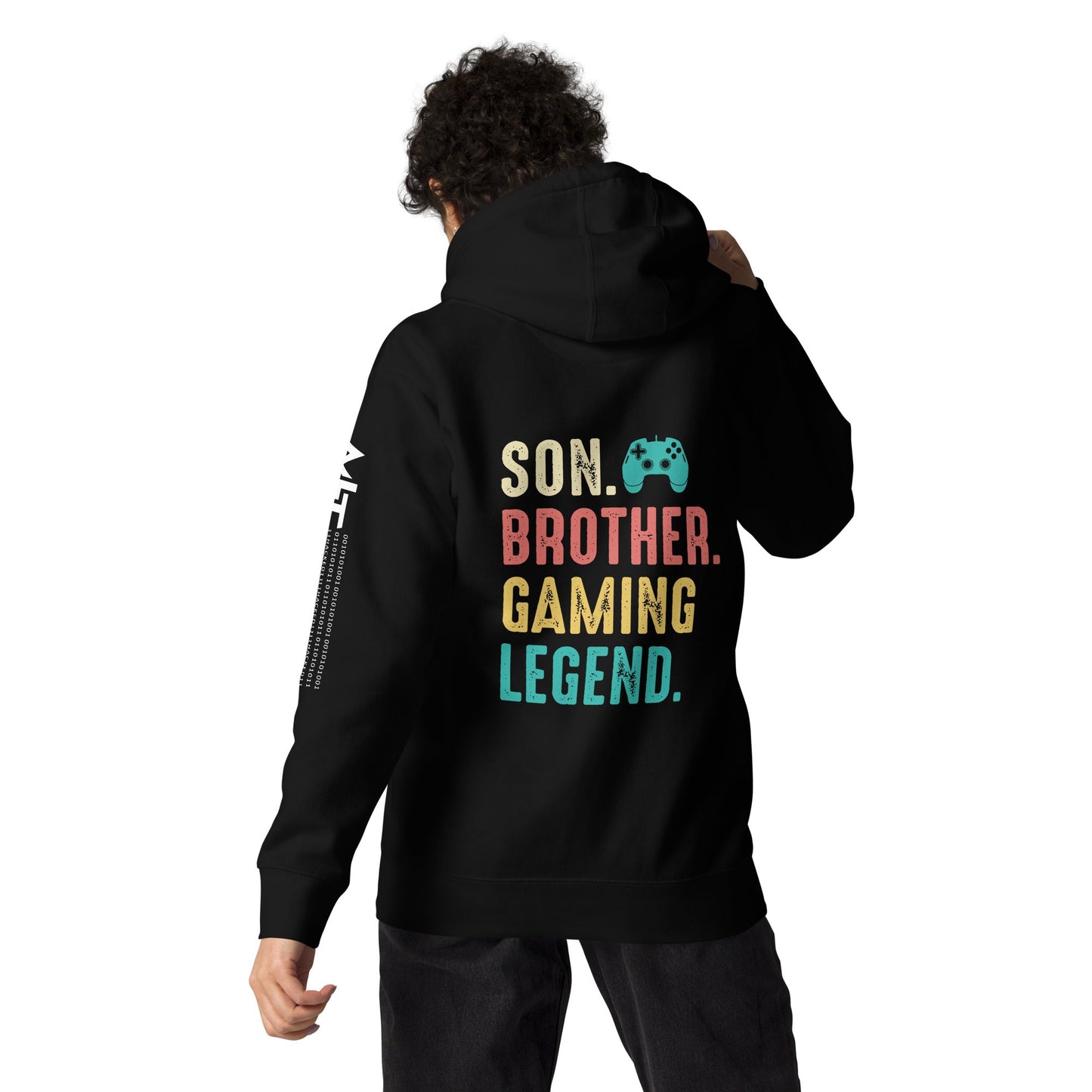 Son Brother Gaming Legend - Unisex Hoodie ( Back Print ) by DarkByteGear