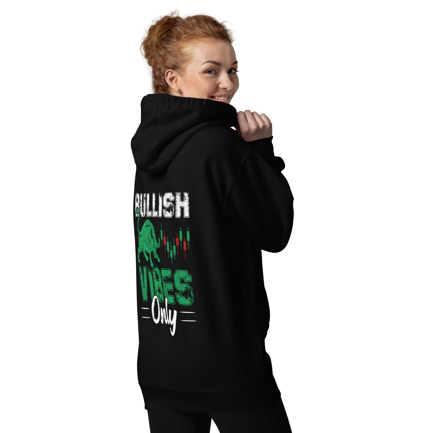 Bullish Vibes Only - Unisex Hoodie ( Back Print ) by DarkByteGear