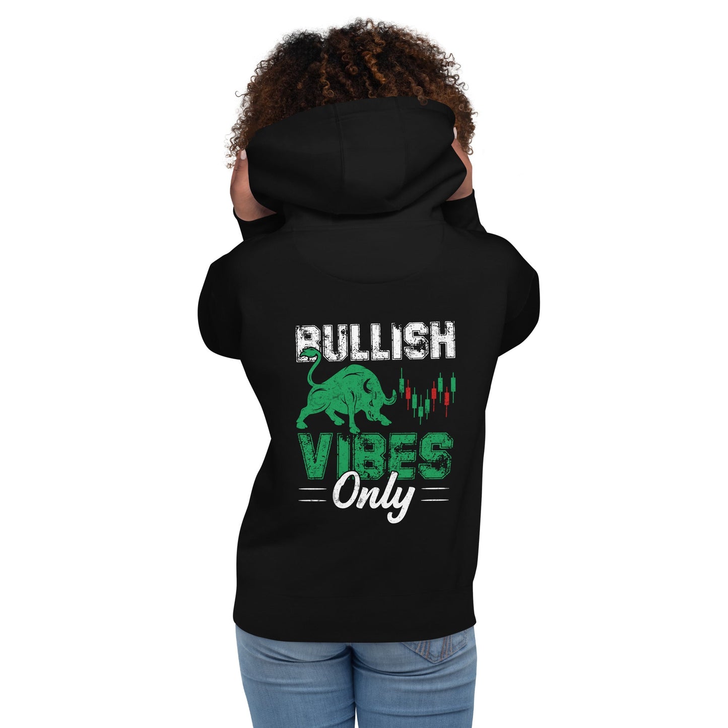 Bullish Vibes Only - Unisex Hoodie ( Back Print ) by DarkByteGear
