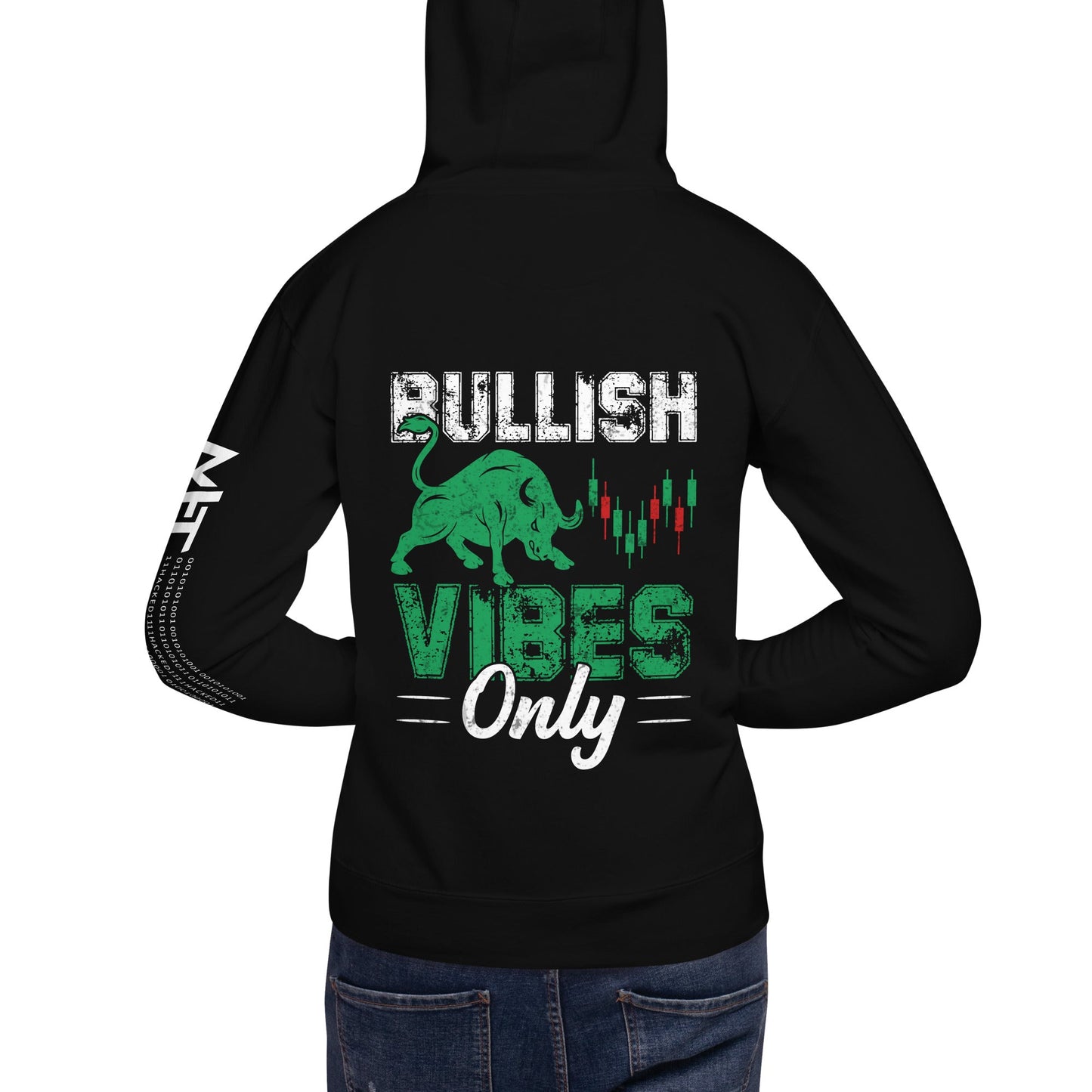 Bullish Vibes Only - Unisex Hoodie ( Back Print ) by DarkByteGear