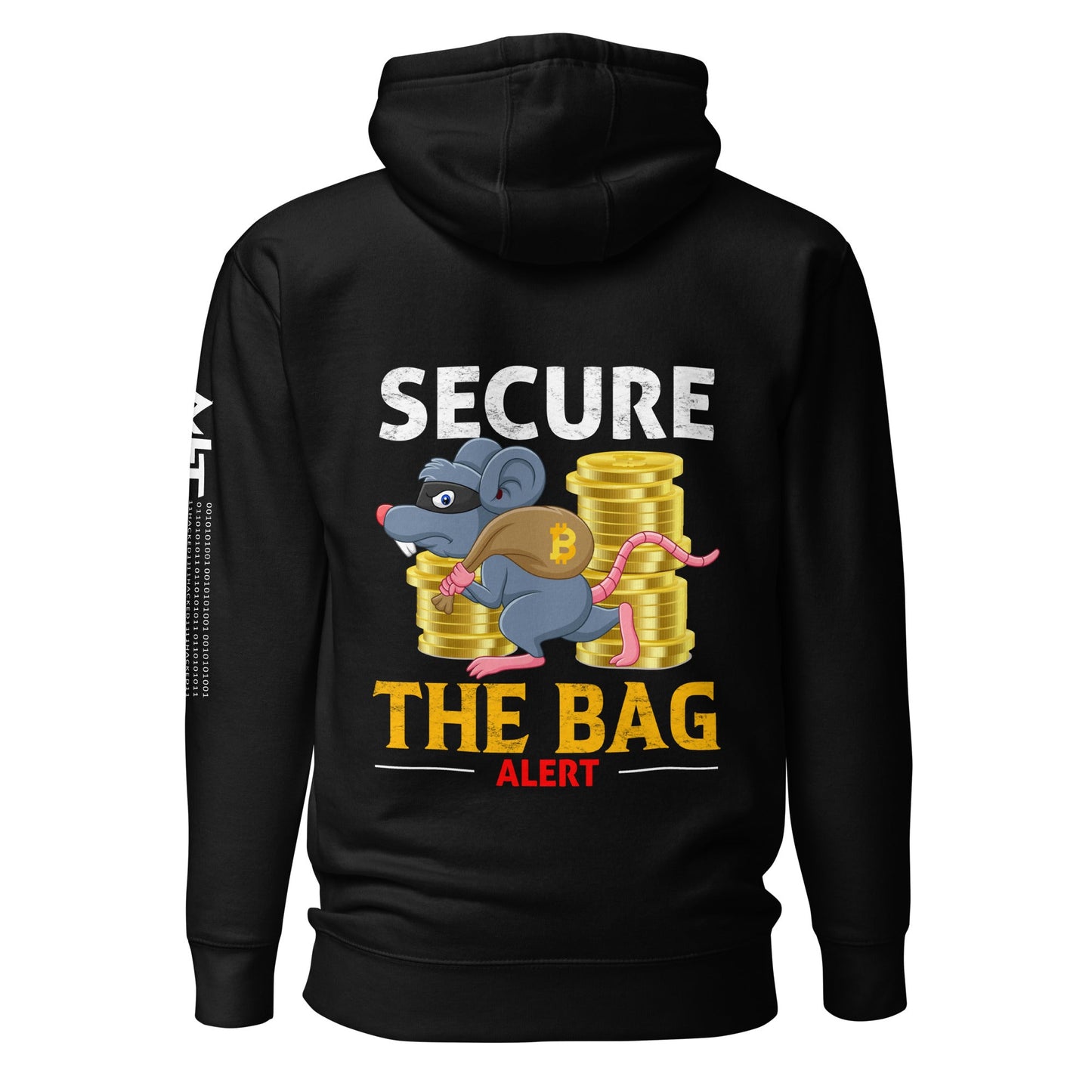 Secure the Bag Alert - Unisex Hoodie ( Back Print ) by DarkByteGear