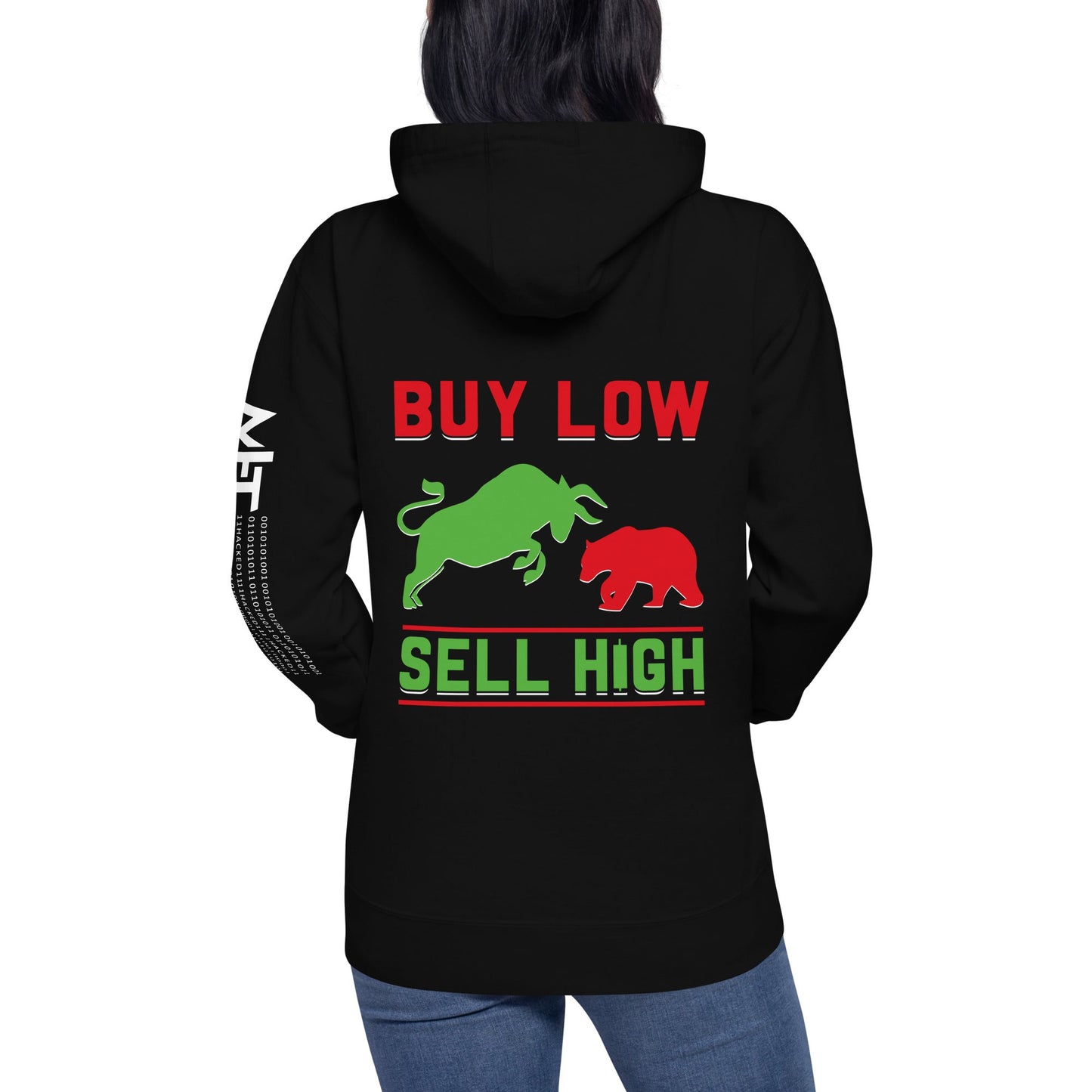 Buy low, Sell high - Unisex Hoodie ( Back Print ) by DarkByteGear