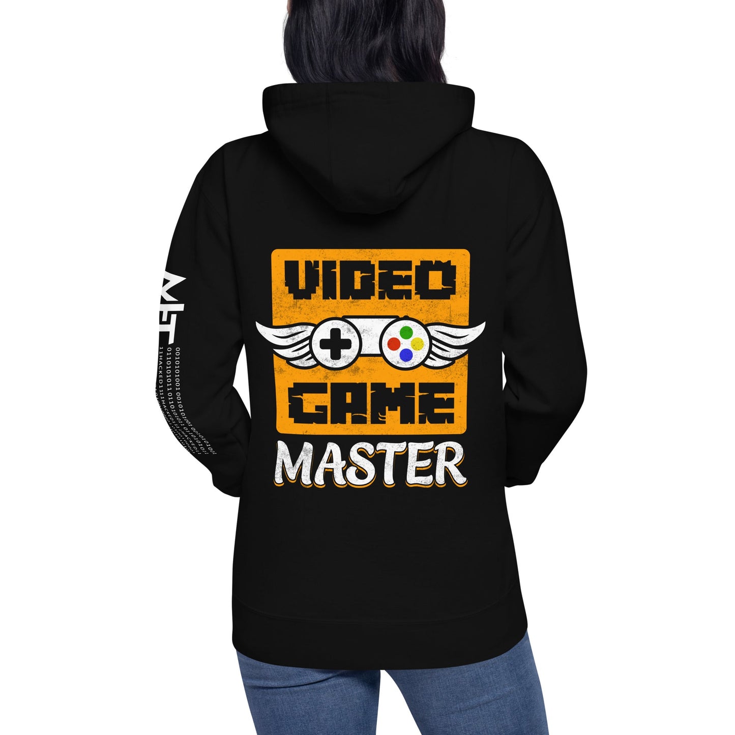 VIDEO GAME MASTER (MAHFUZ) - Unisex Hoodie ( Back Print ) by DarkByteGear