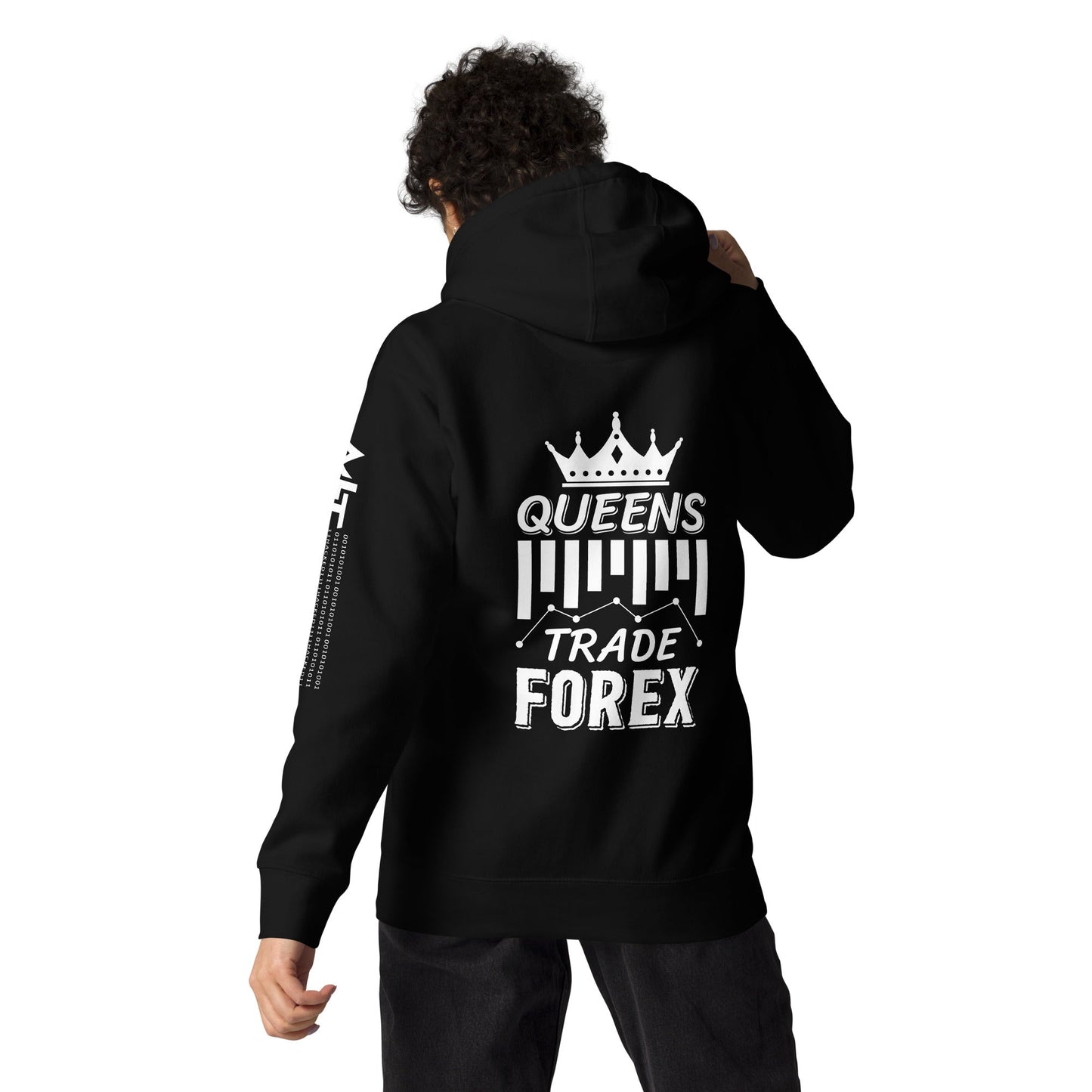Queens Trade Forex - Unisex Hoodie ( Back Print ) by DarkByteGear