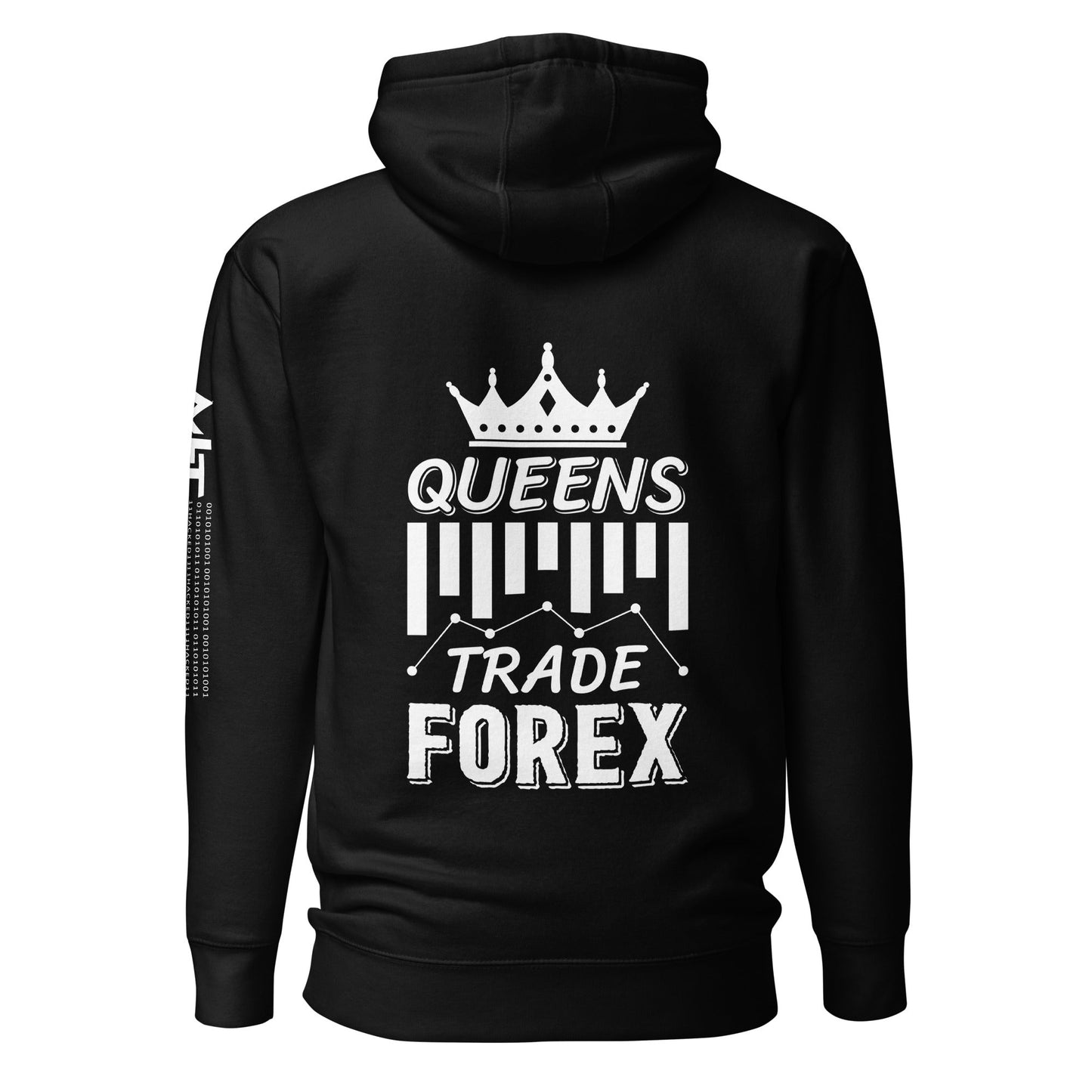 Queens Trade Forex - Unisex Hoodie ( Back Print ) by DarkByteGear