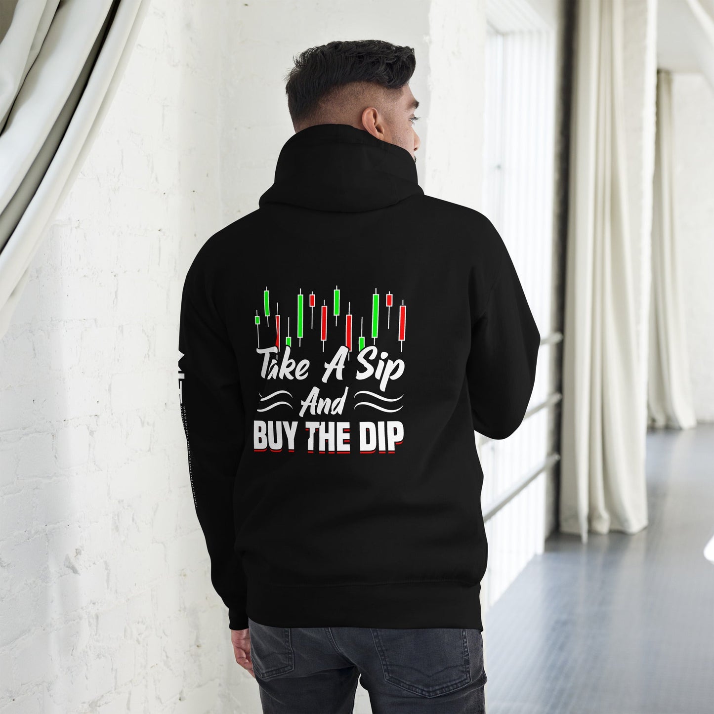 Take a Sip and Buy the Dip - Unisex Hoodie ( Back Print ) by DarkByteGear