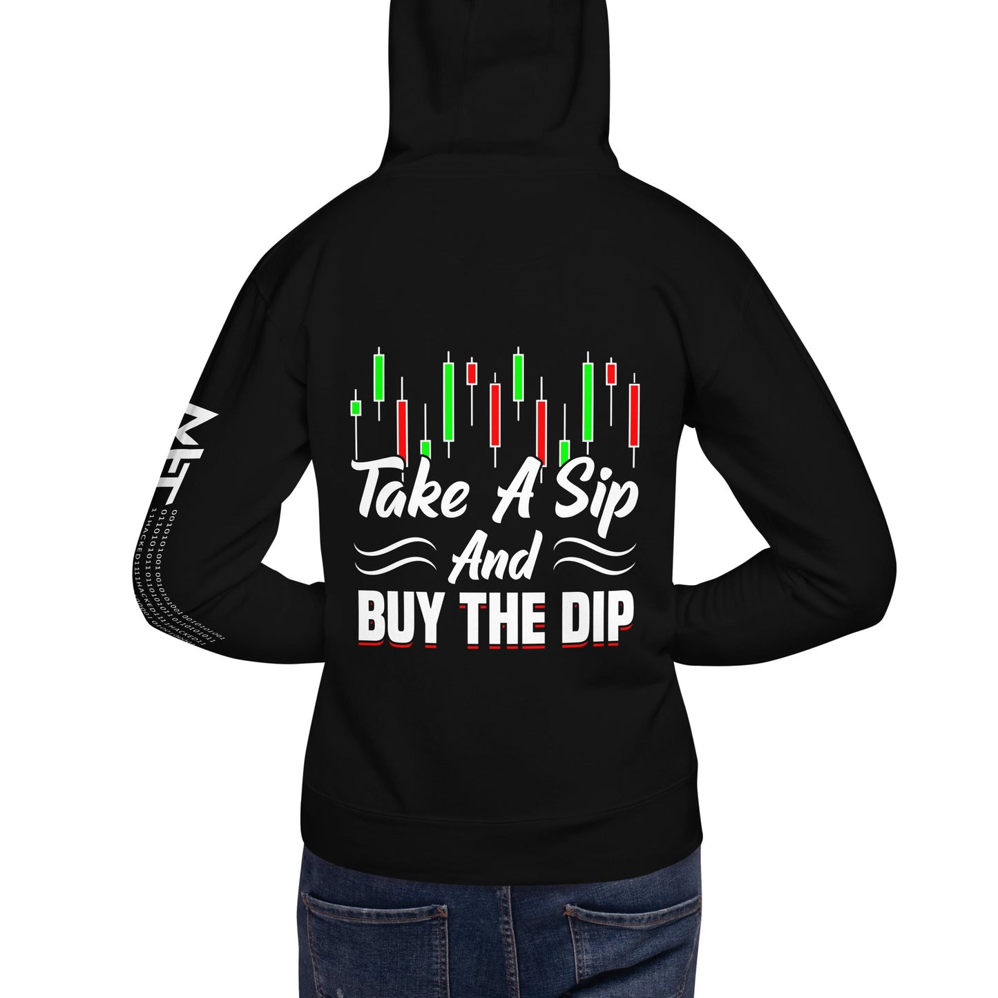Take a Sip and Buy the Dip - Unisex Hoodie ( Back Print ) by DarkByteGear