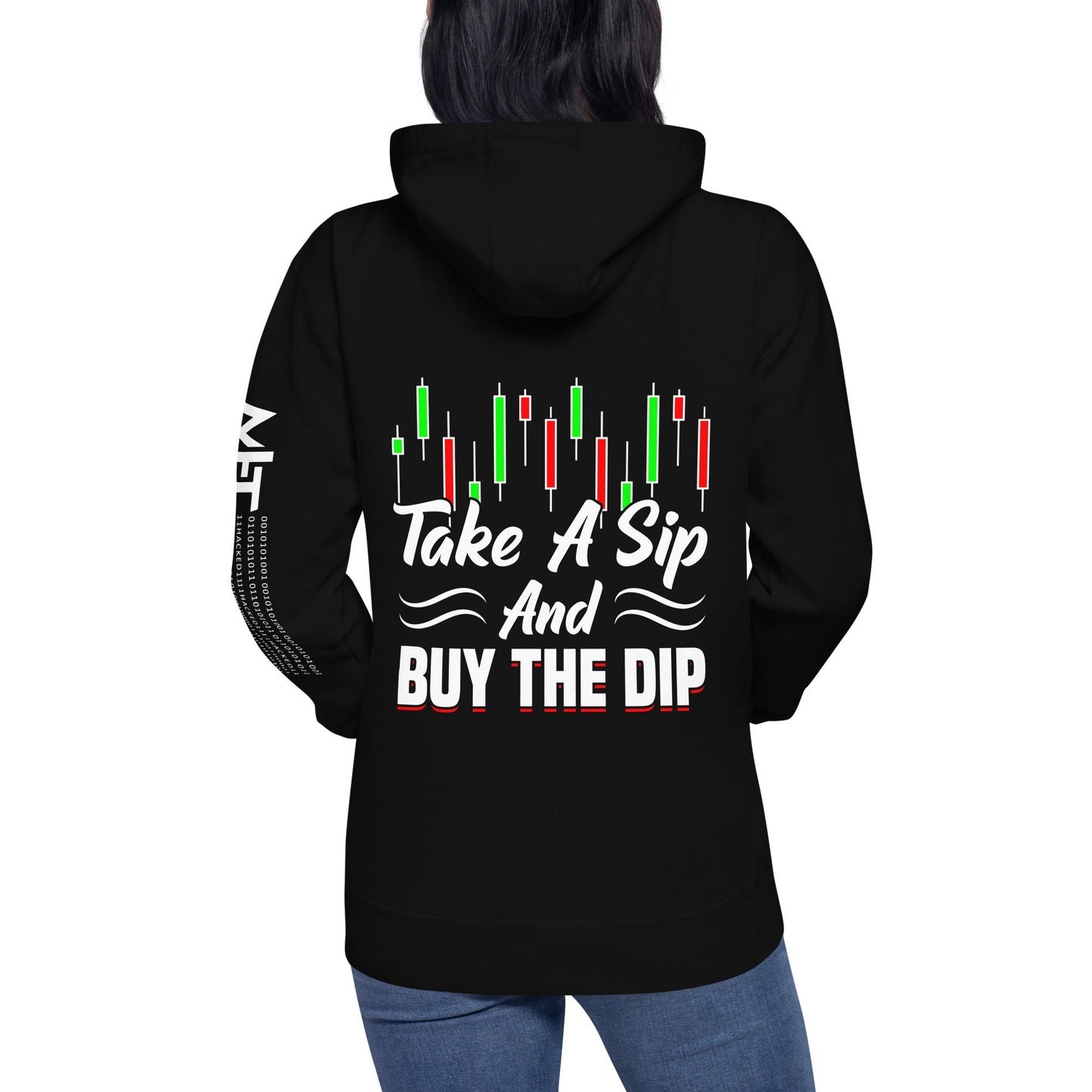 Take a Sip and Buy the Dip - Unisex Hoodie ( Back Print ) by DarkByteGear