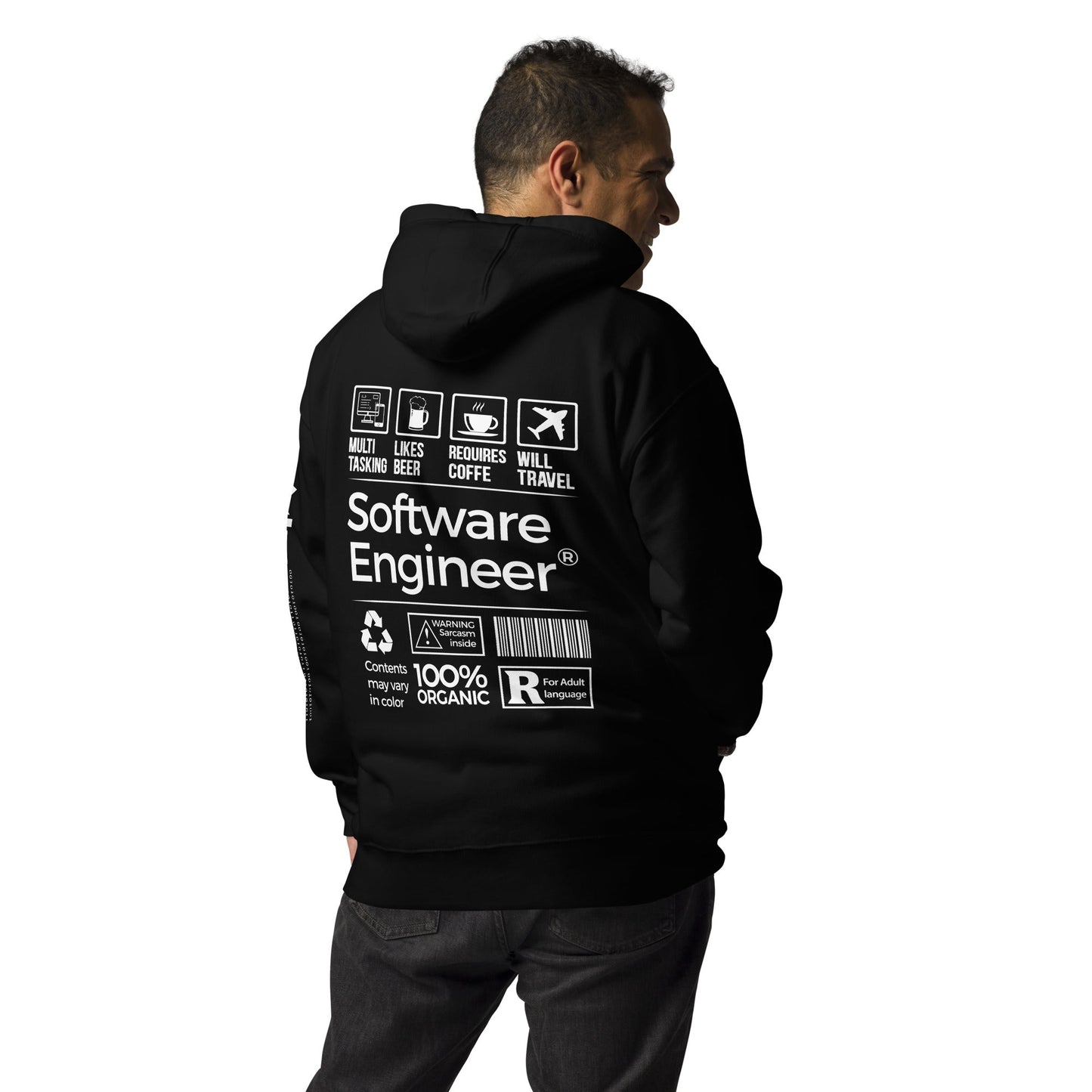 Software Engineer V2 - Unisex Hoodie ( Back Print ) by DarkByteGear