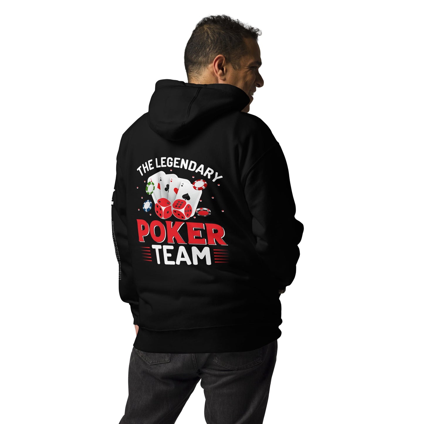 The Legendary Poker Team - Unisex Hoodie ( Back Print ) by DarkByteGear