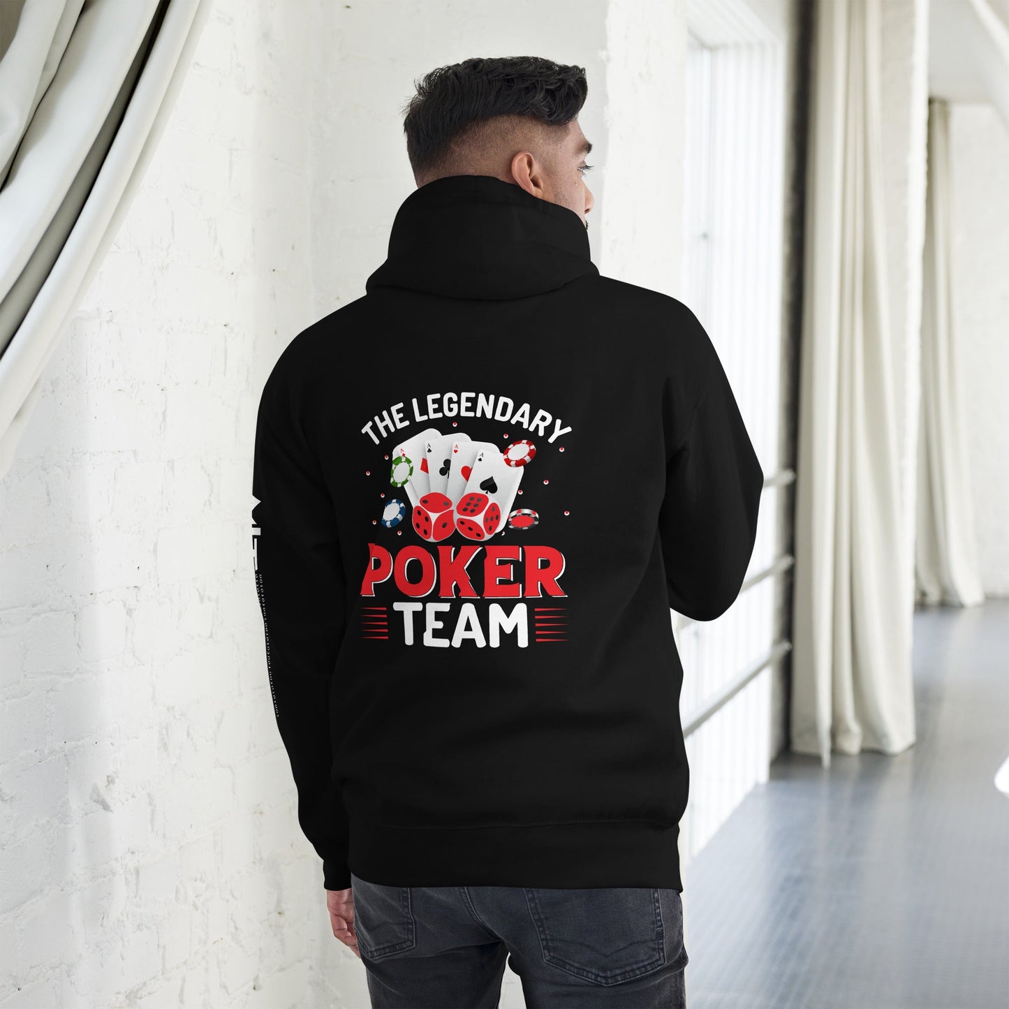 The Legendary Poker Team - Unisex Hoodie ( Back Print ) by DarkByteGear