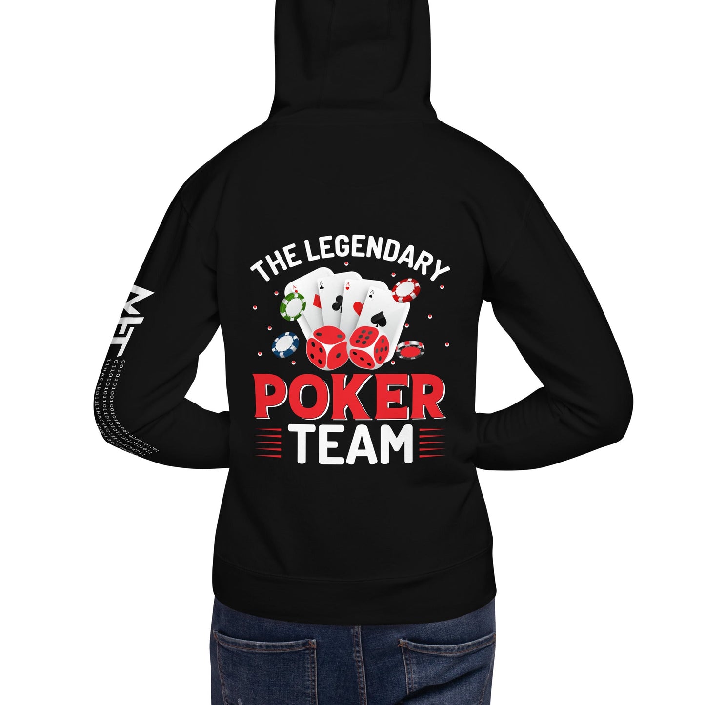 The Legendary Poker Team - Unisex Hoodie ( Back Print ) by DarkByteGear