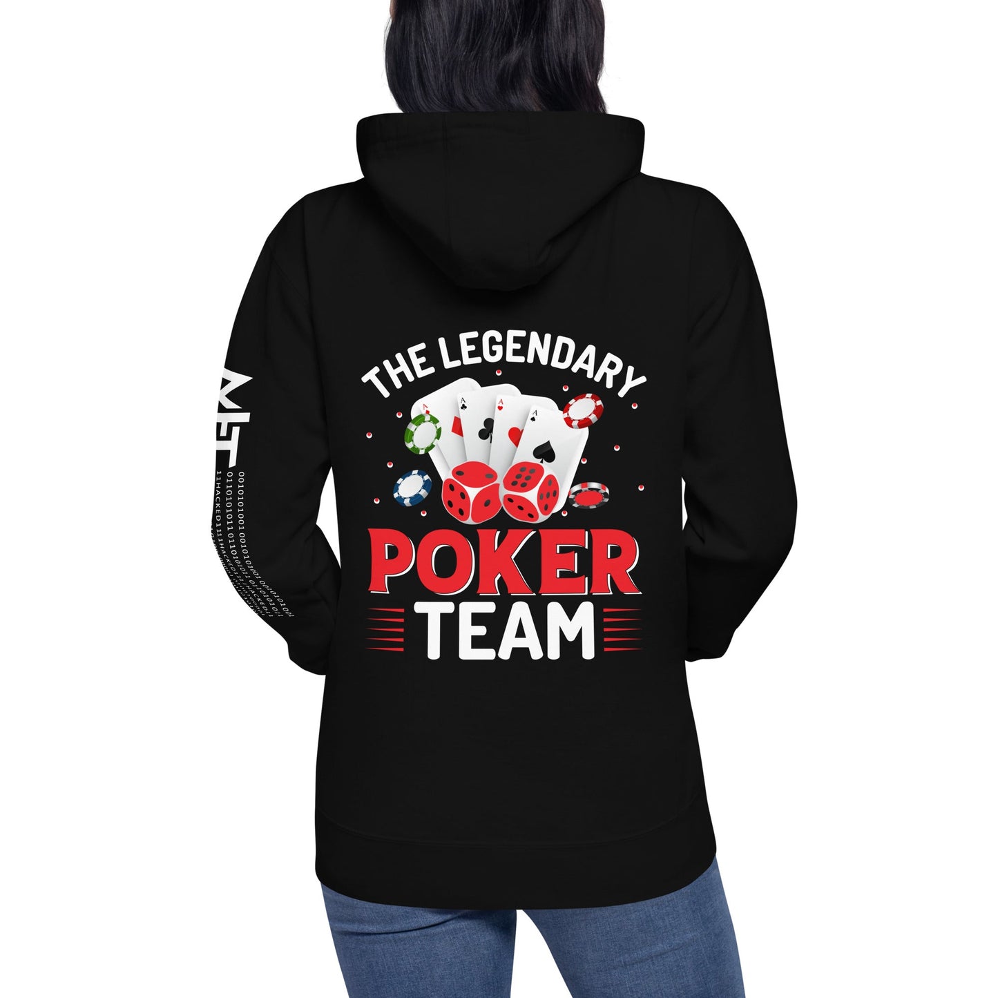 The Legendary Poker Team - Unisex Hoodie ( Back Print ) by DarkByteGear