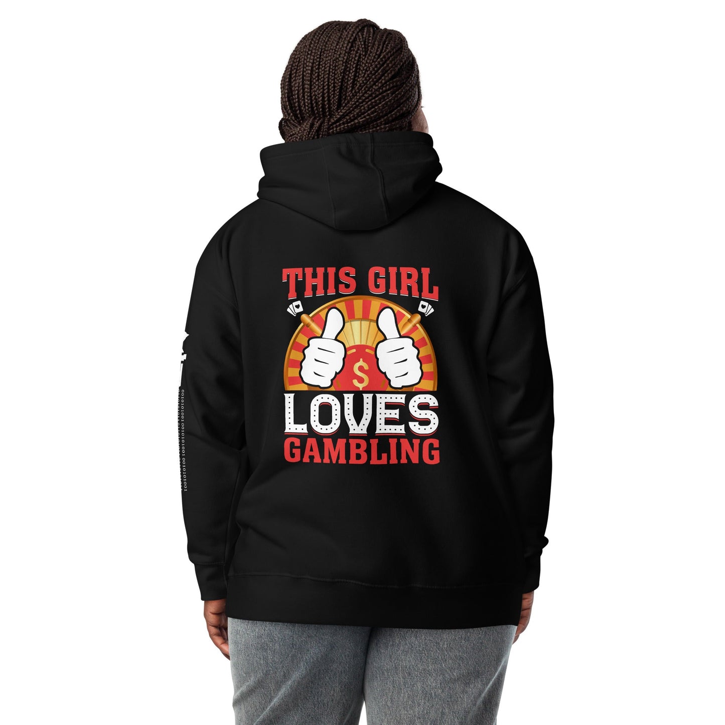 This Girl Loves Gambling - Unisex Hoodie ( Back Print ) by DarkByteGear