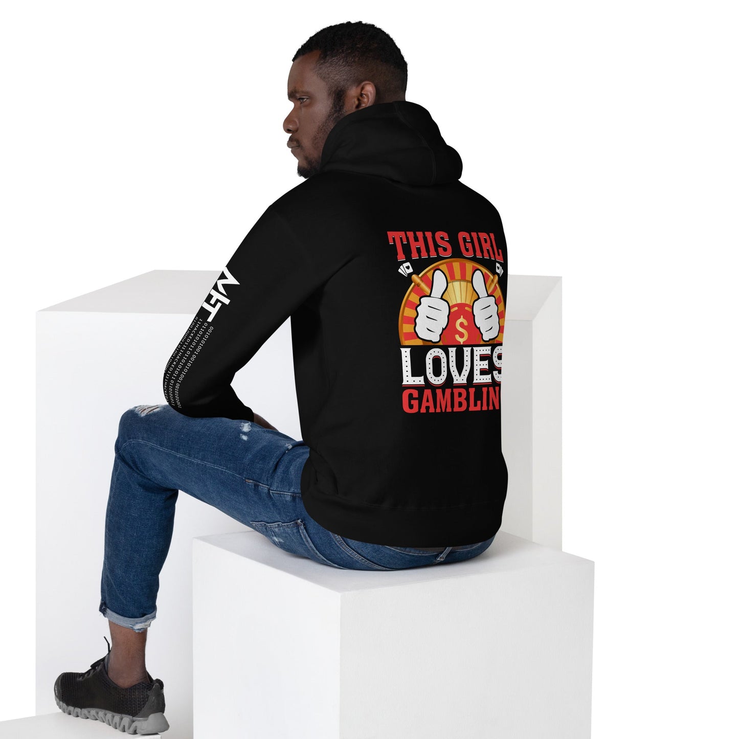 This Girl Loves Gambling - Unisex Hoodie ( Back Print ) by DarkByteGear