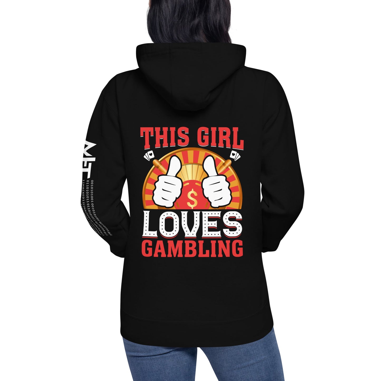 This Girl Loves Gambling - Unisex Hoodie ( Back Print ) by DarkByteGear