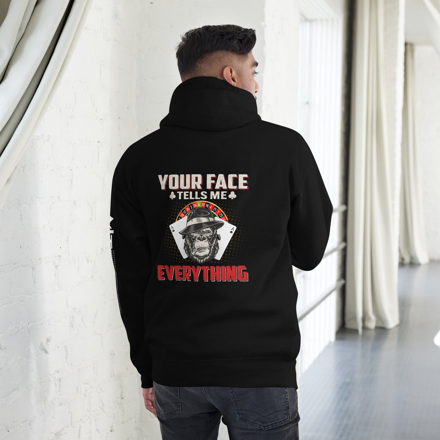 Your Face Tells me Everything - Unisex Hoodie ( Back Print ) by DarkByteGear