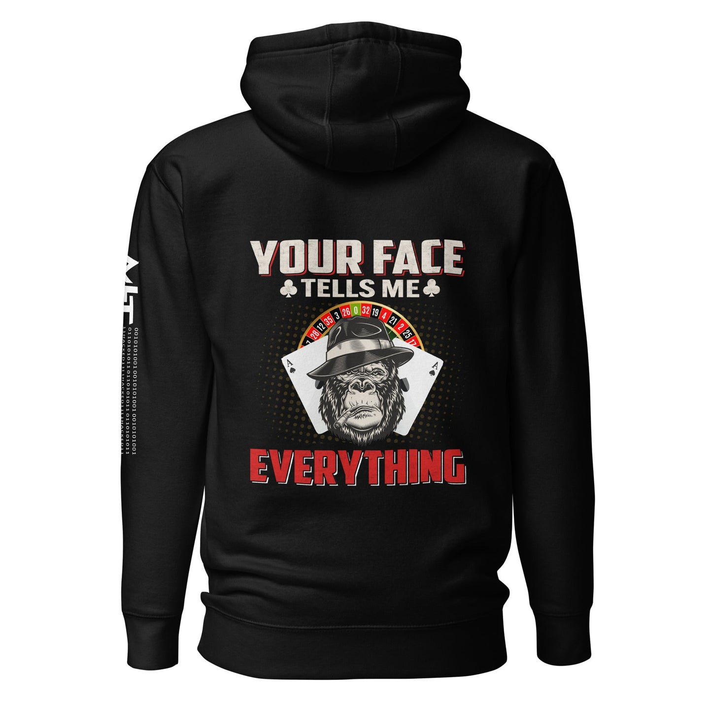 Your Face Tells me Everything - Unisex Hoodie ( Back Print ) by DarkByteGear
