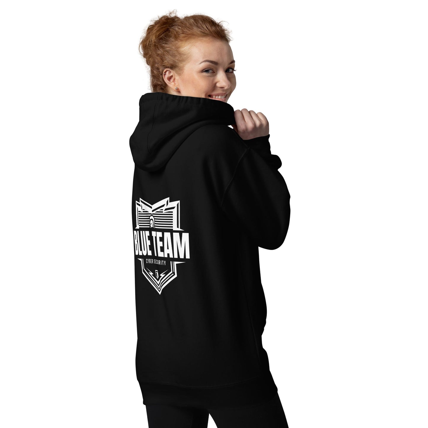 Cyber Security Blue Team V1 - Unisex Hoodie ( Back Print ) by DarkByteGear