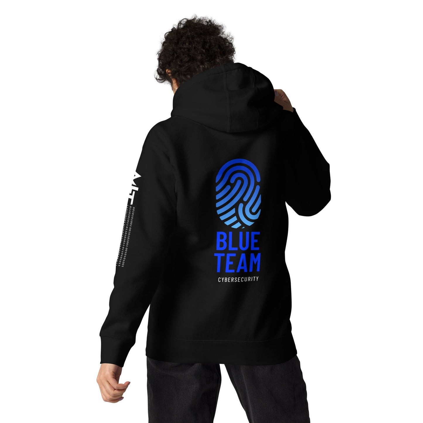 Cyber Security Blue Team v2 - Unisex Hoodie ( Back Print ) by DarkByteGear
