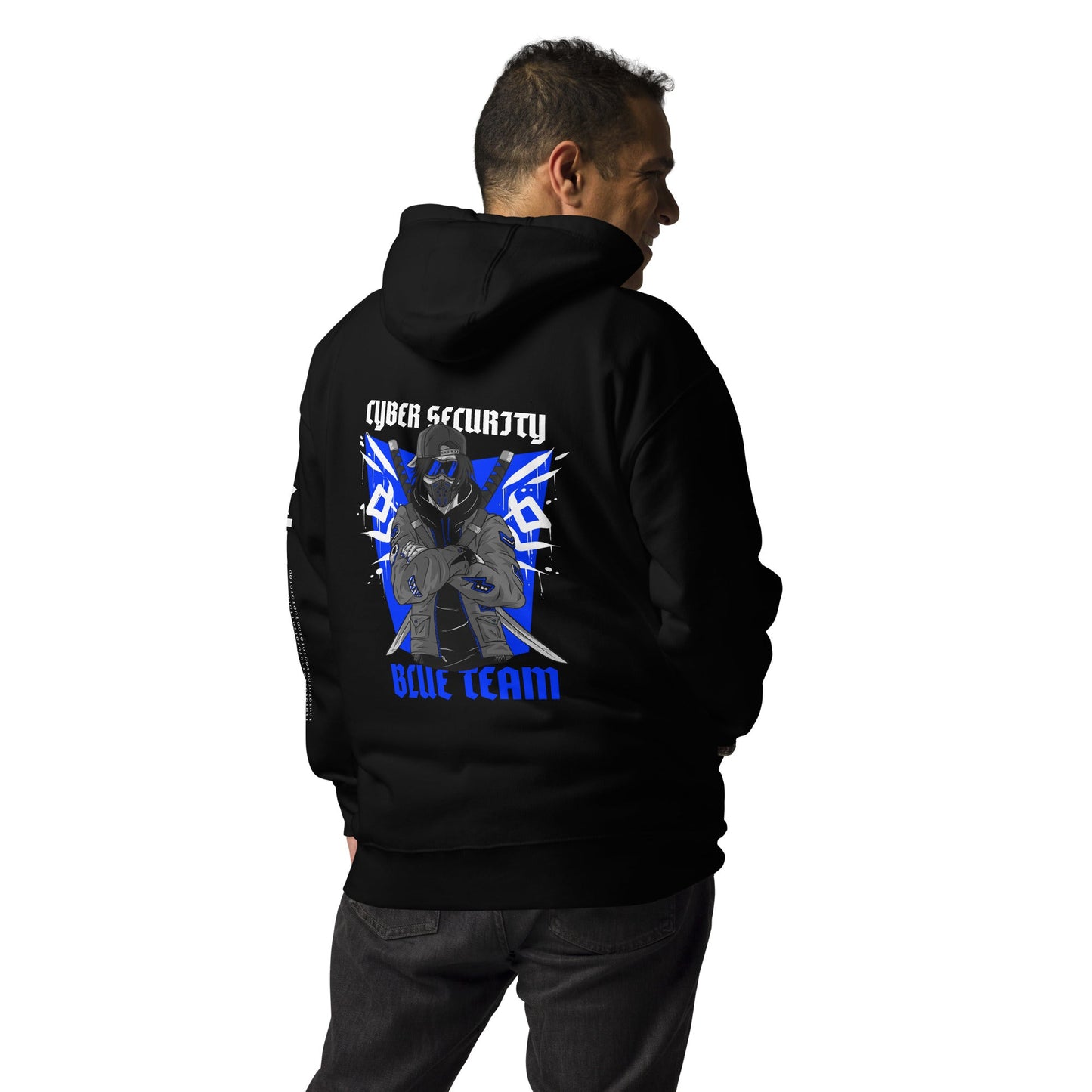 Cyber Security Blue Team V3 - Unisex Hoodie ( Back Print ) by DarkByteGear