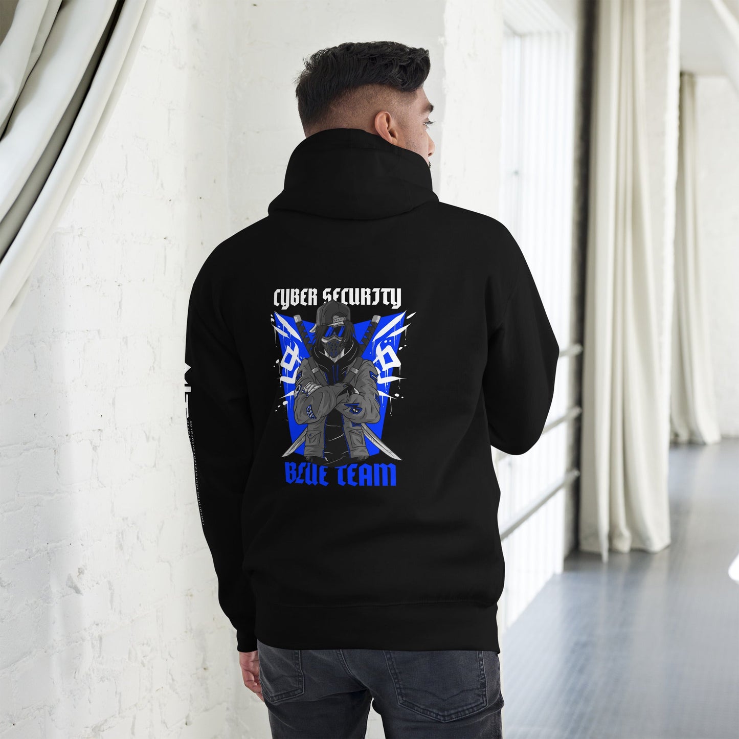 Cyber Security Blue Team V3 - Unisex Hoodie ( Back Print ) by DarkByteGear